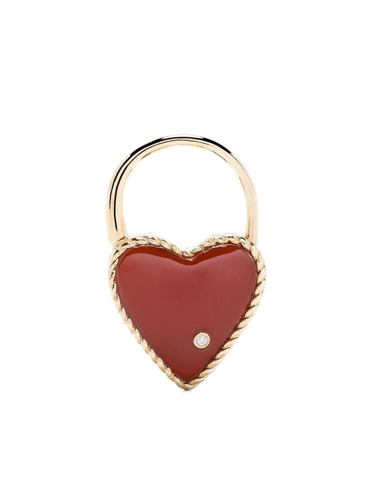 Creole Cadenas Coeur diamond earring
