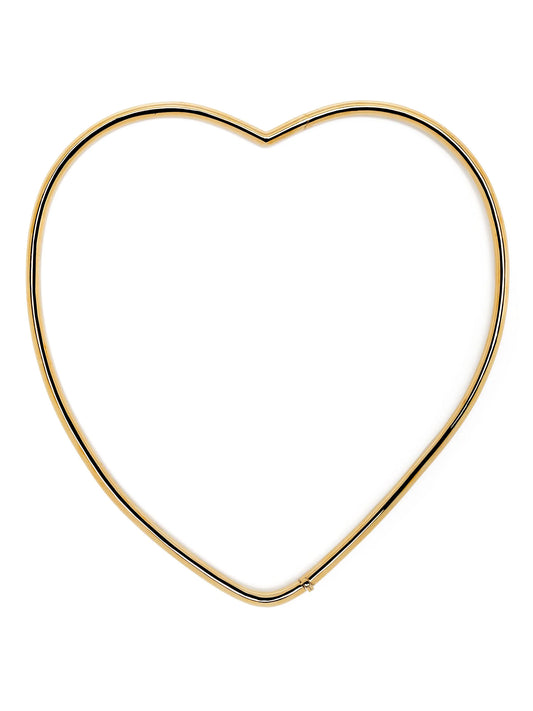 9kt yellow gold heart necklace