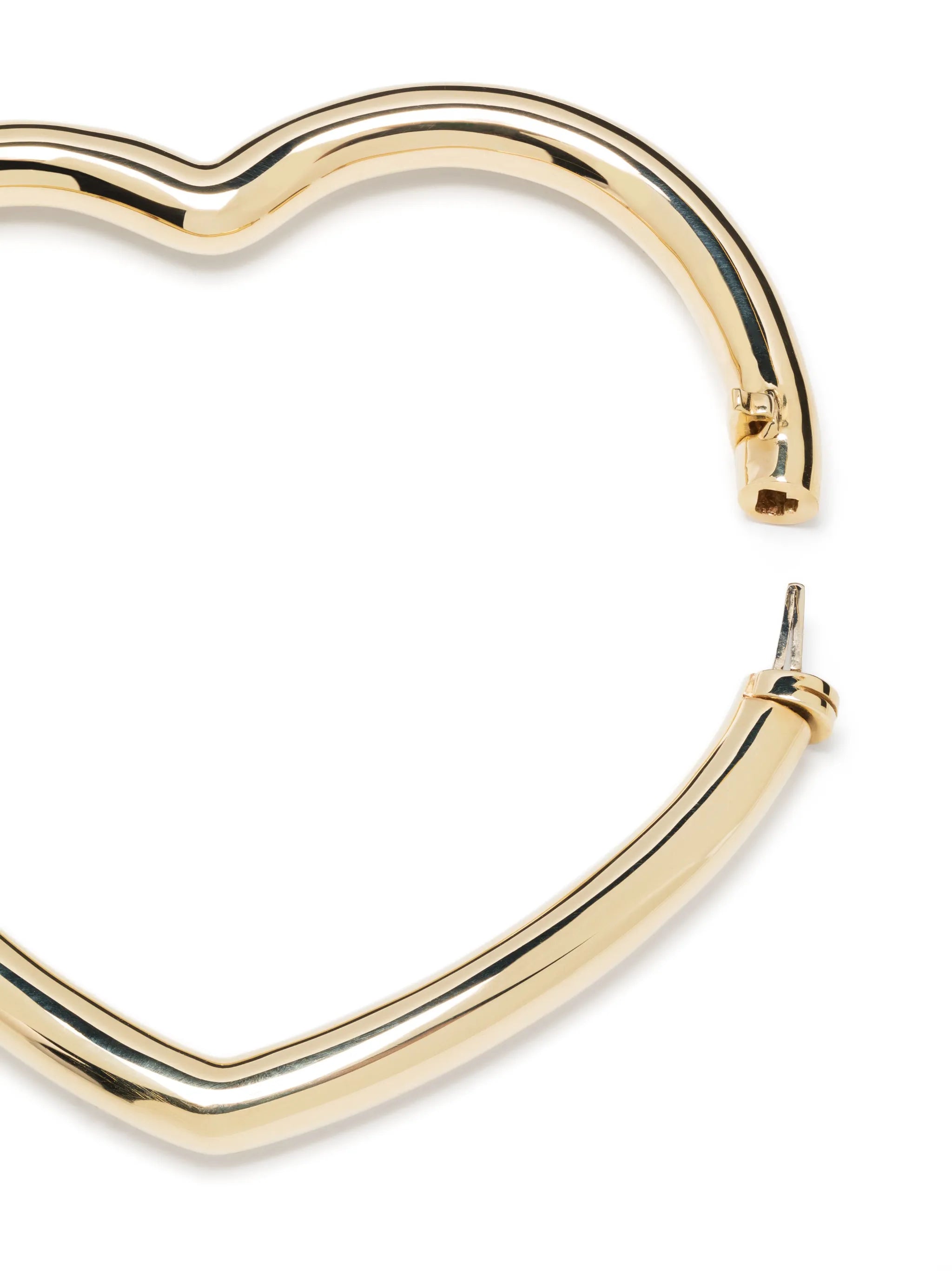 9kt yellow gold Jonc Coeur Lisse bangle