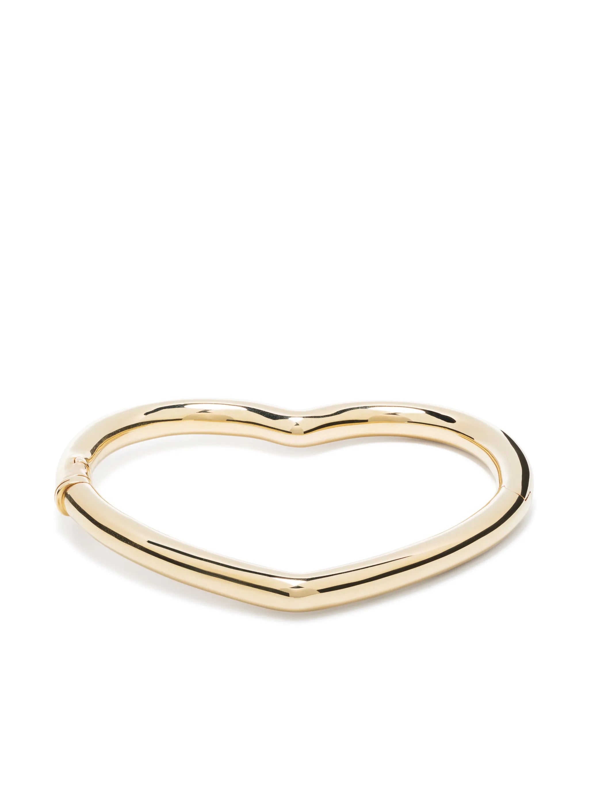 9kt yellow gold Jonc Coeur Lisse bangle