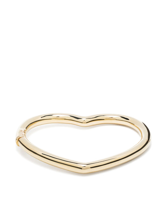 9kt yellow gold Jonc Coeur Lisse bangle