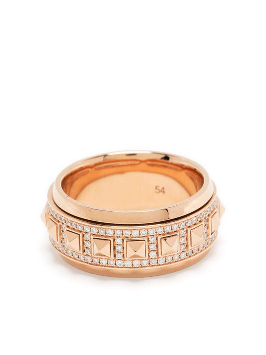 18kt rose gold Rockaway Spinner diamond ring
