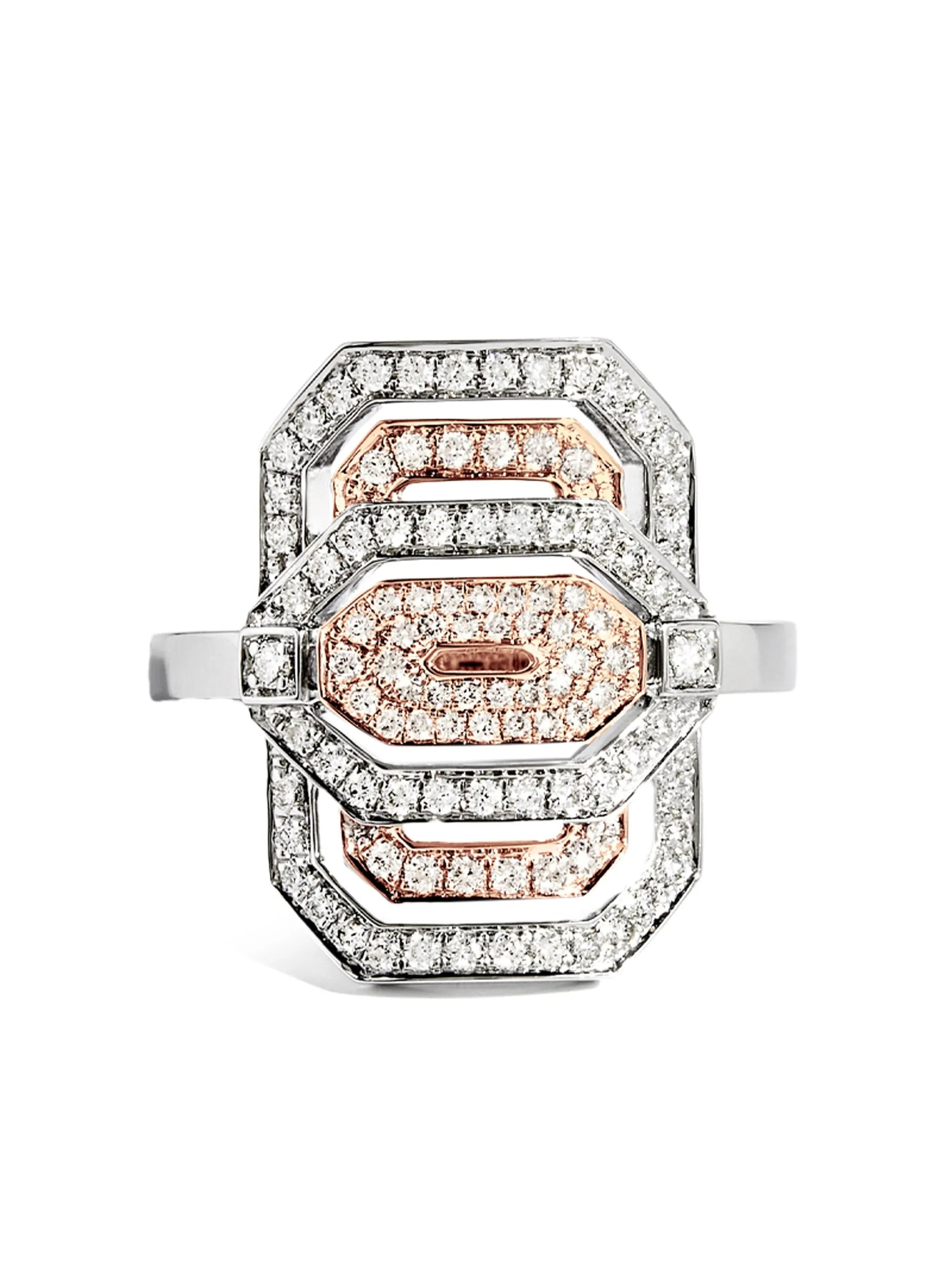 18kt rose gold My Way diamond ring
