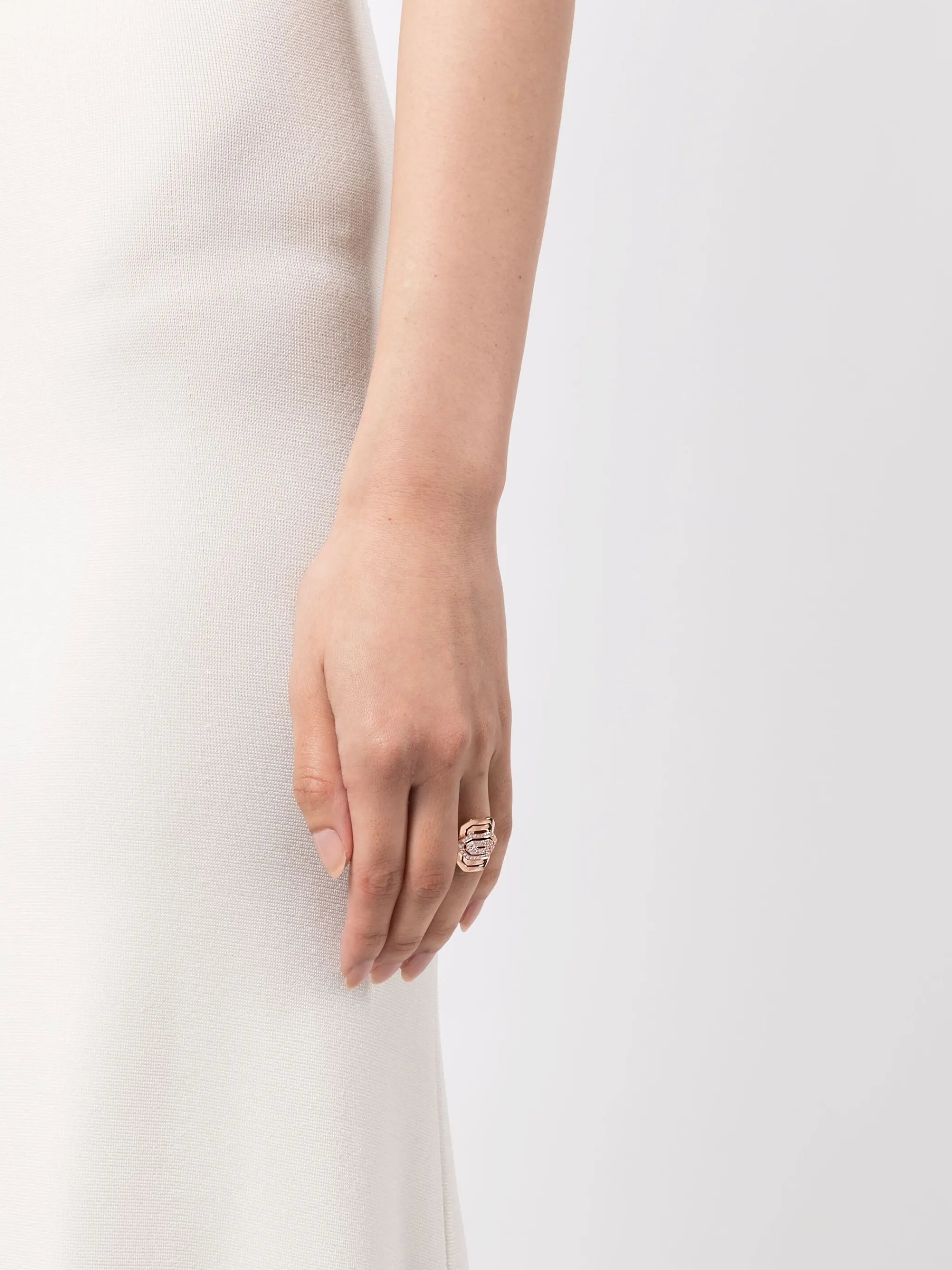 18kt rose gold Mini My Way diamond cocktail ring