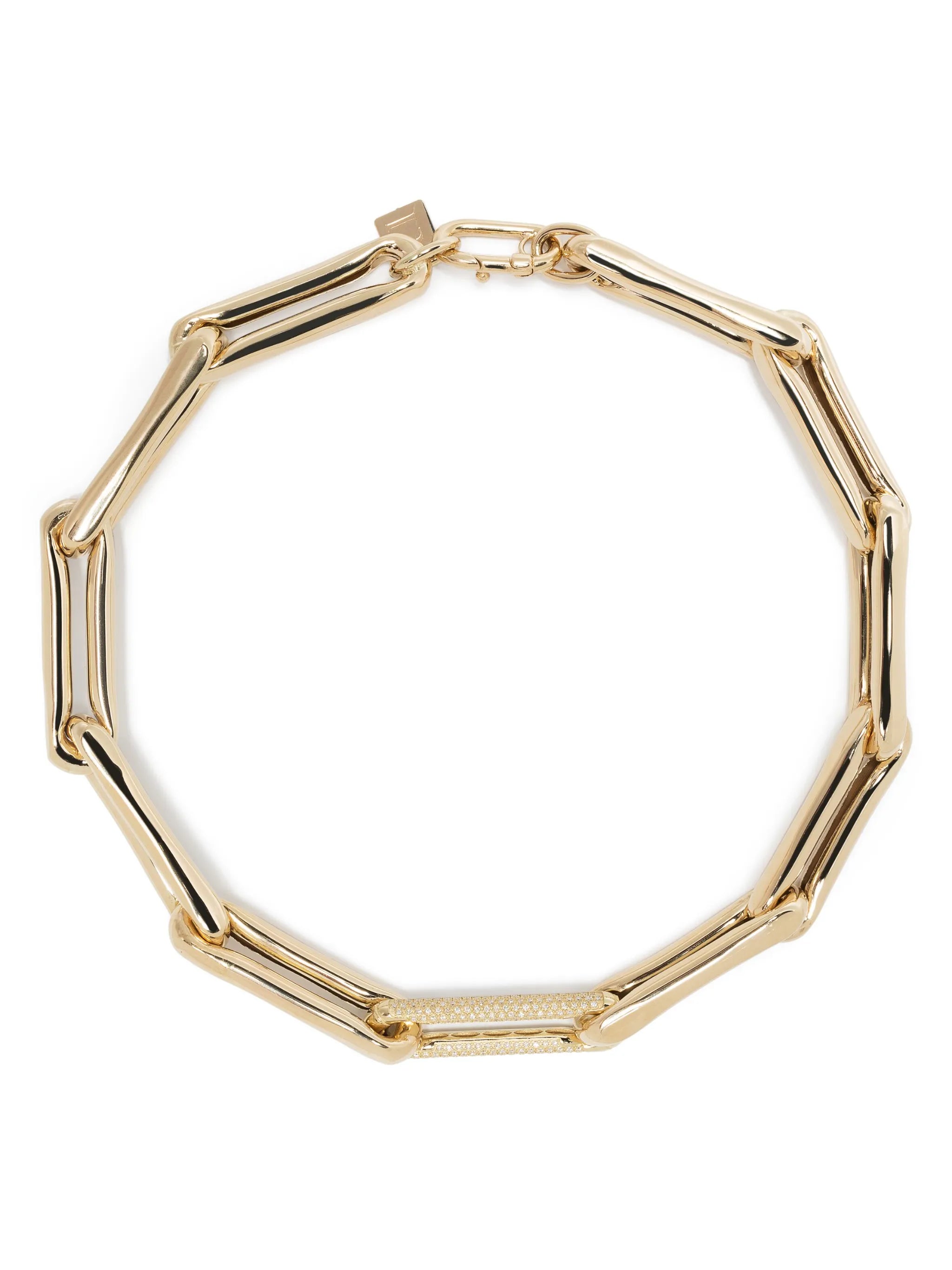 14kt yellow gold diamond chain necklace