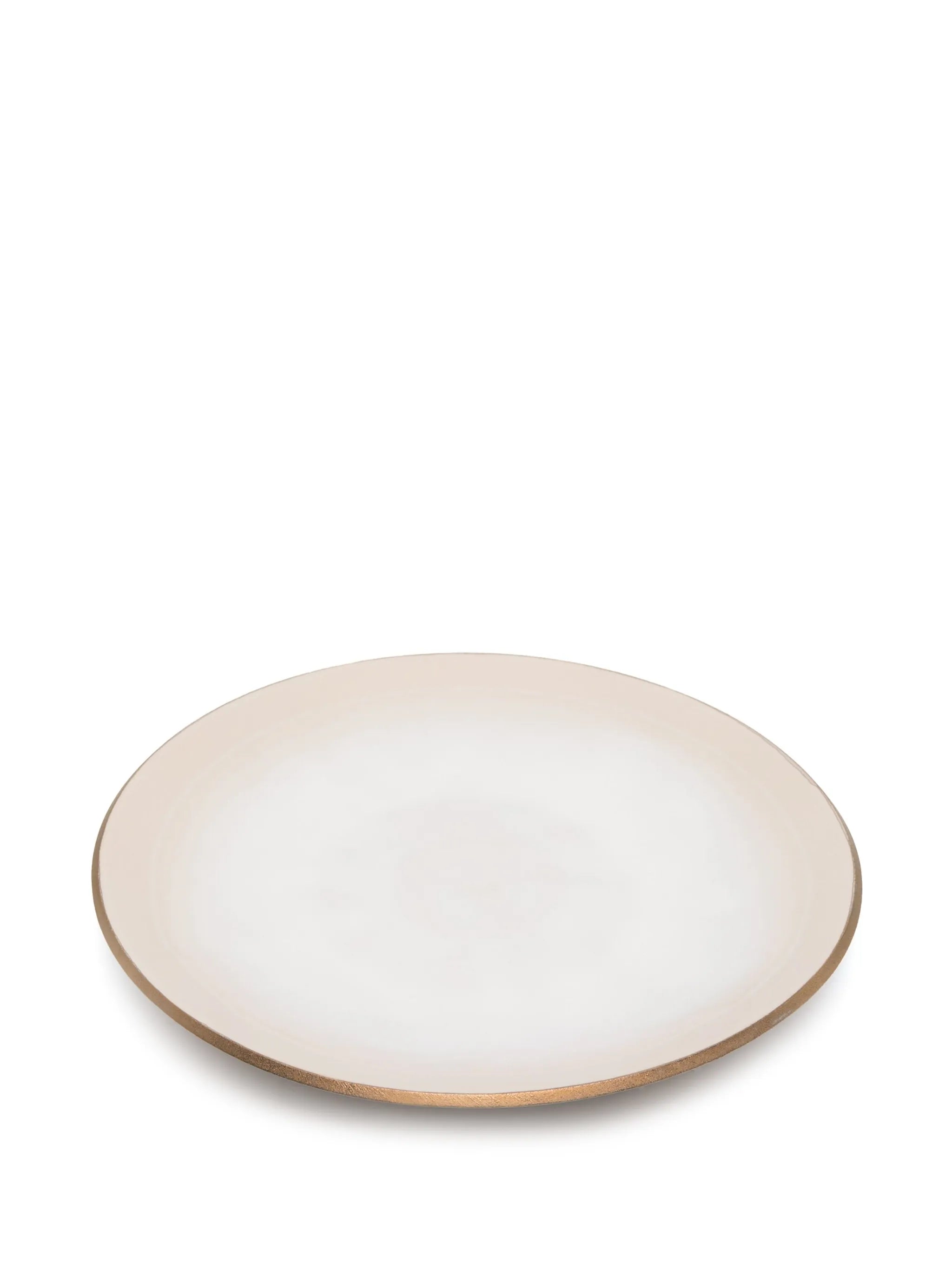 metallic-trim dessert plate set