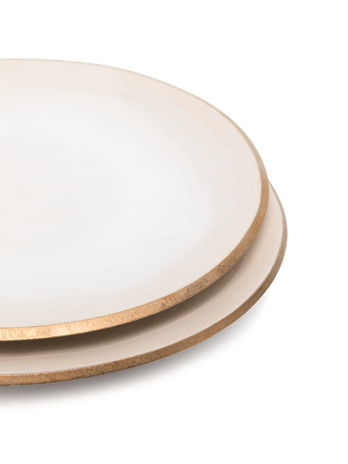 metallic-trim dessert plate set