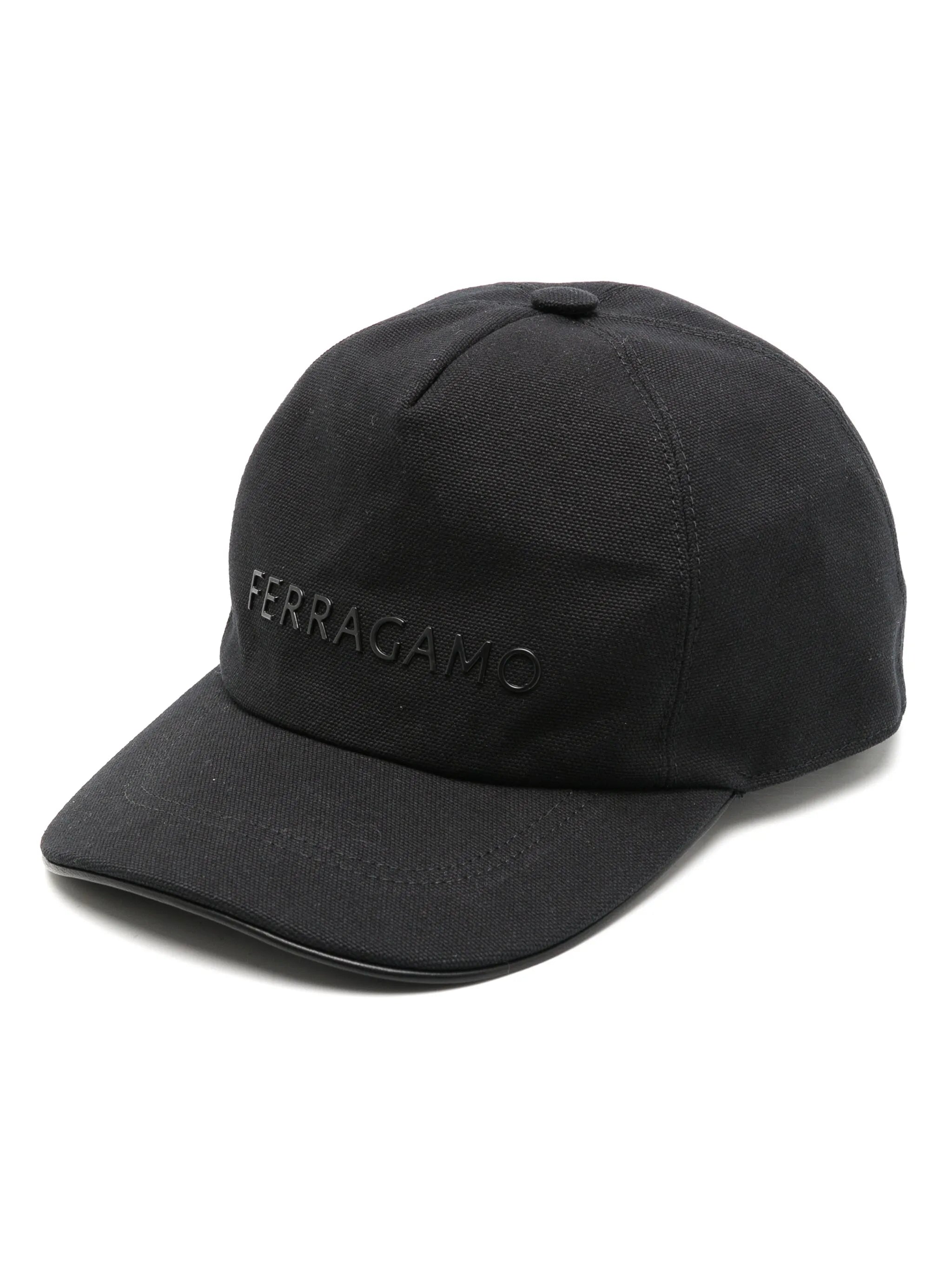 logo-rubberized canvas cotton cap