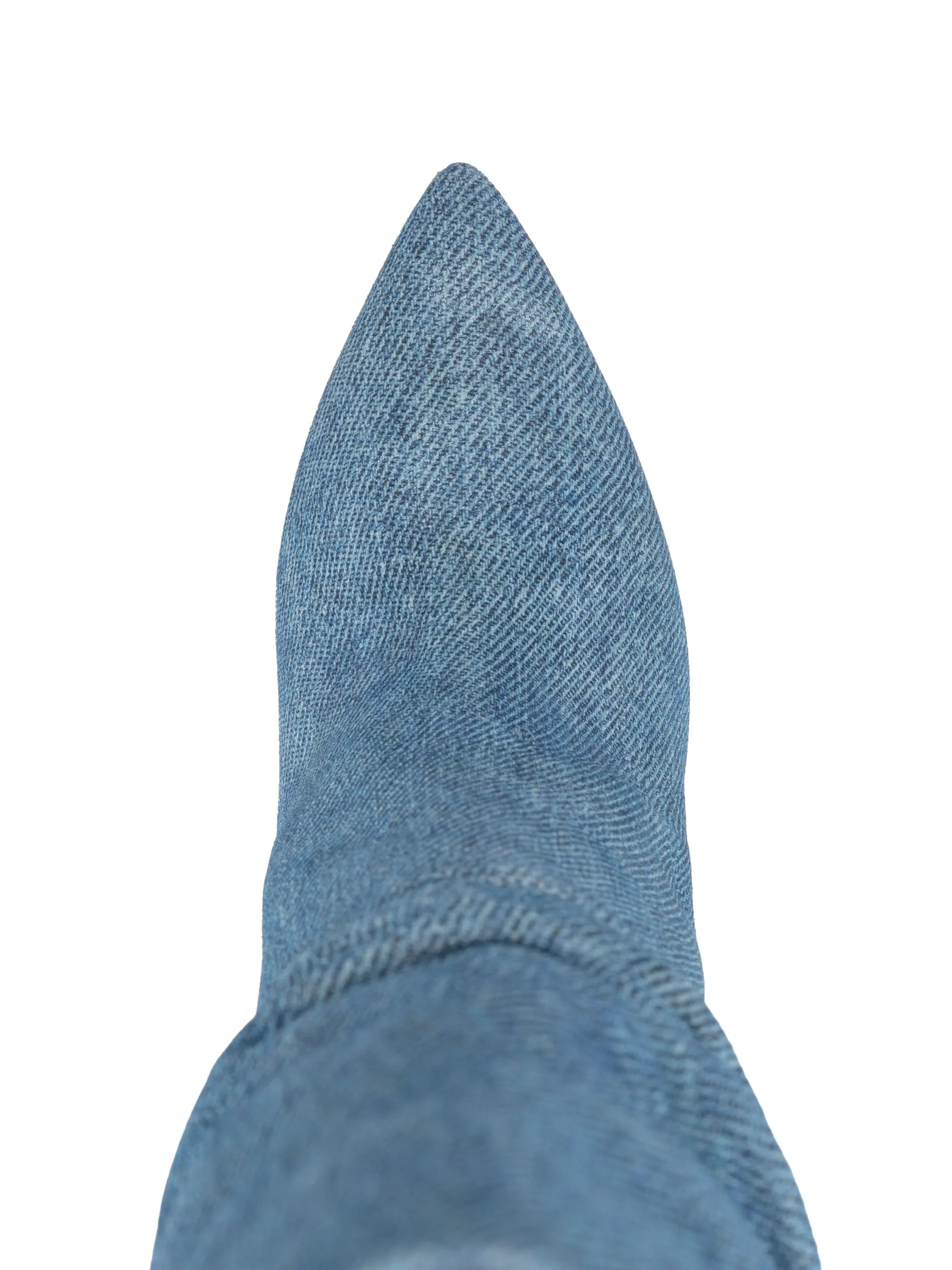98mm pointed-toe denim boots