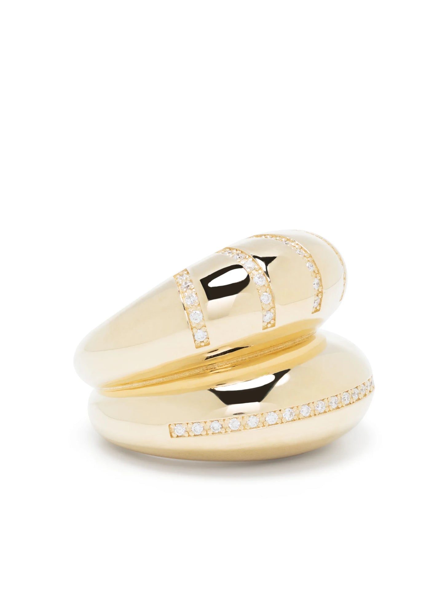 14kt yellow gold Dome diamond ring