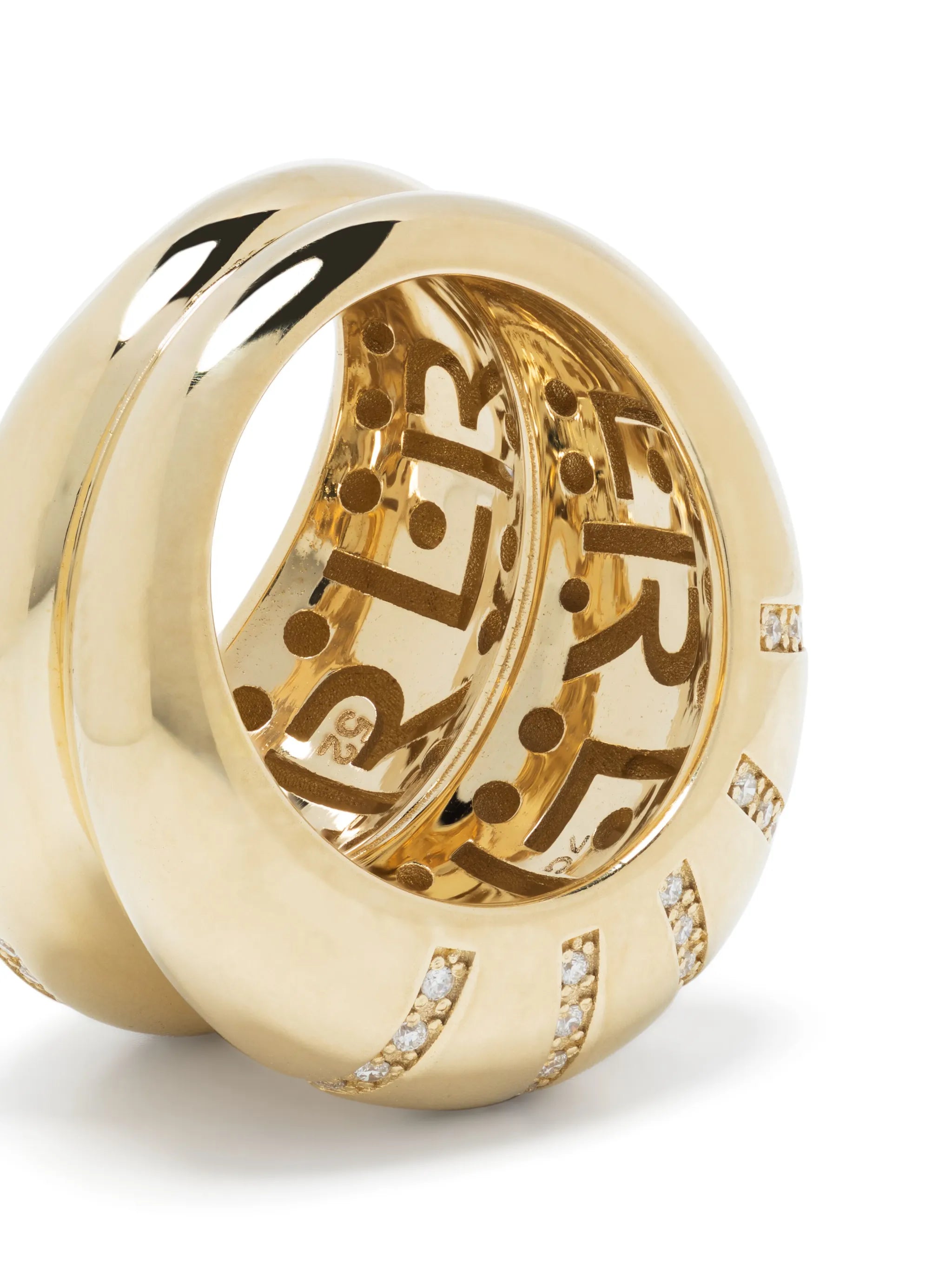 14kt yellow gold Dome diamond ring