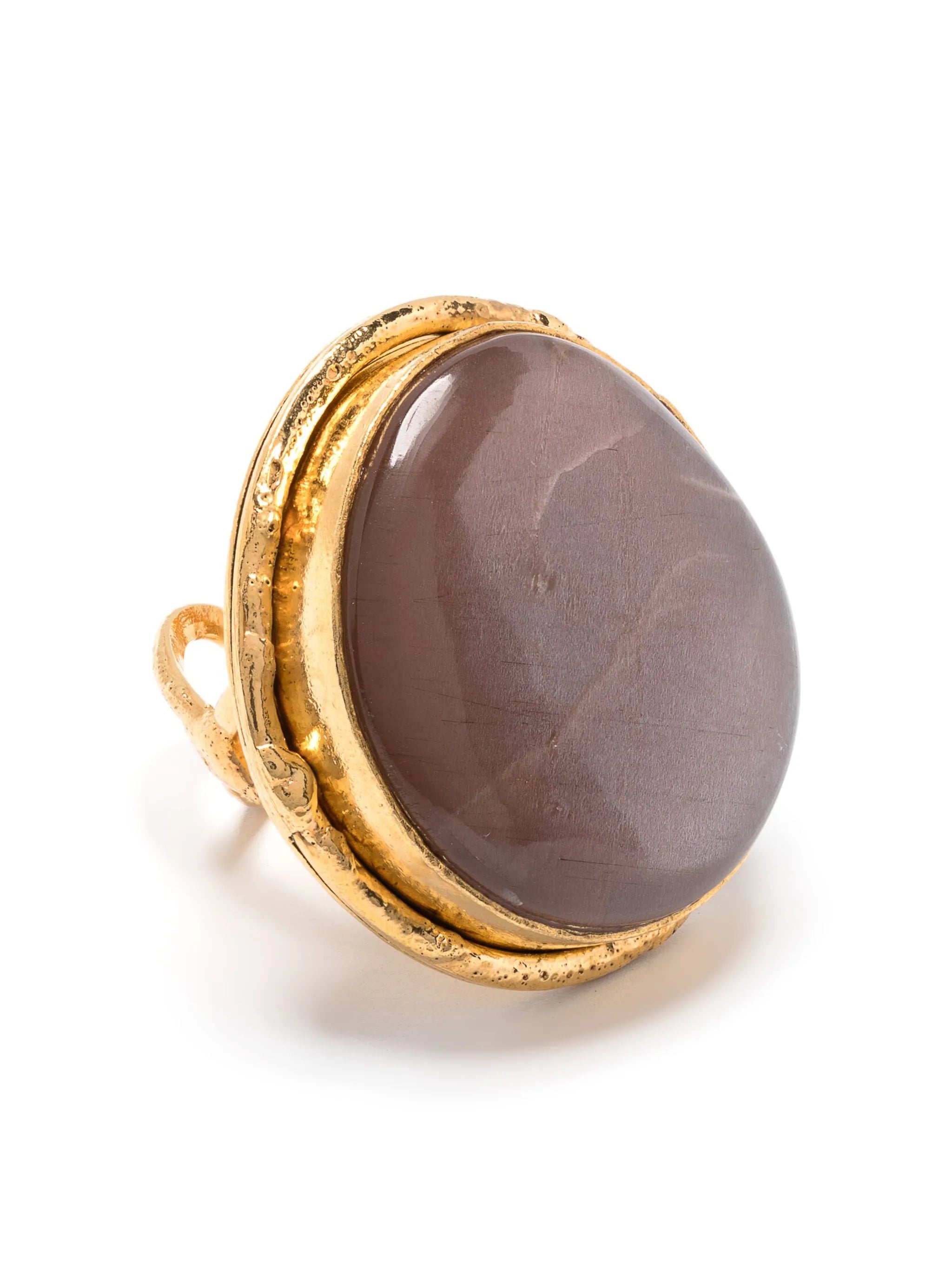 Macaron moon-stone ring