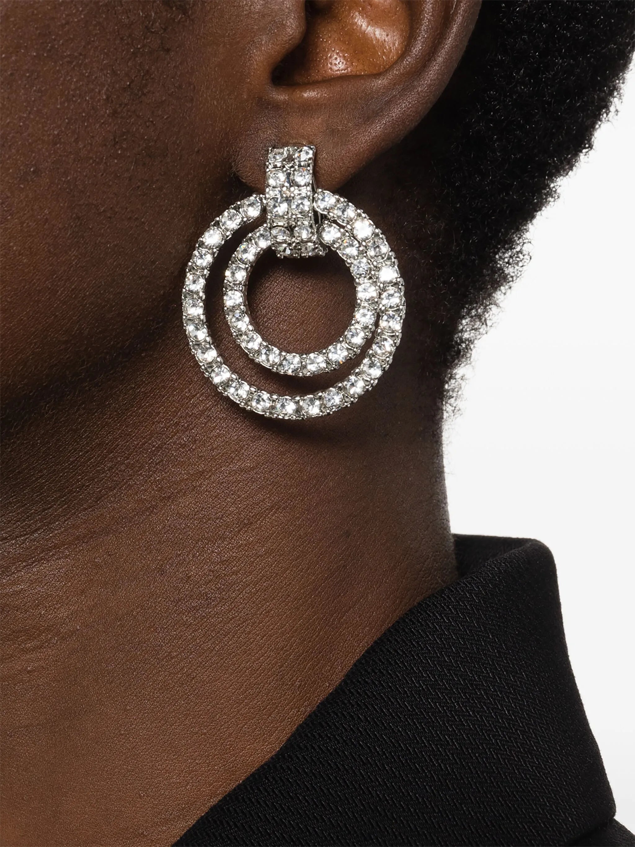 Double Doorknocker crystal-embellished earrings