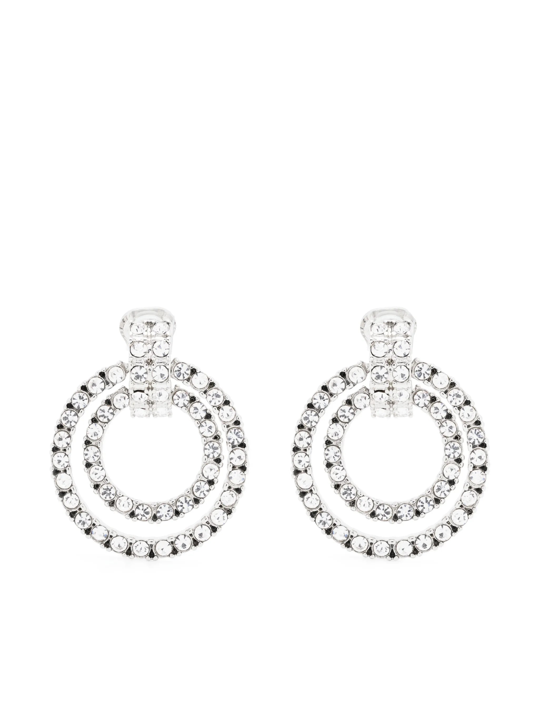 Double Doorknocker crystal-embellished earrings
