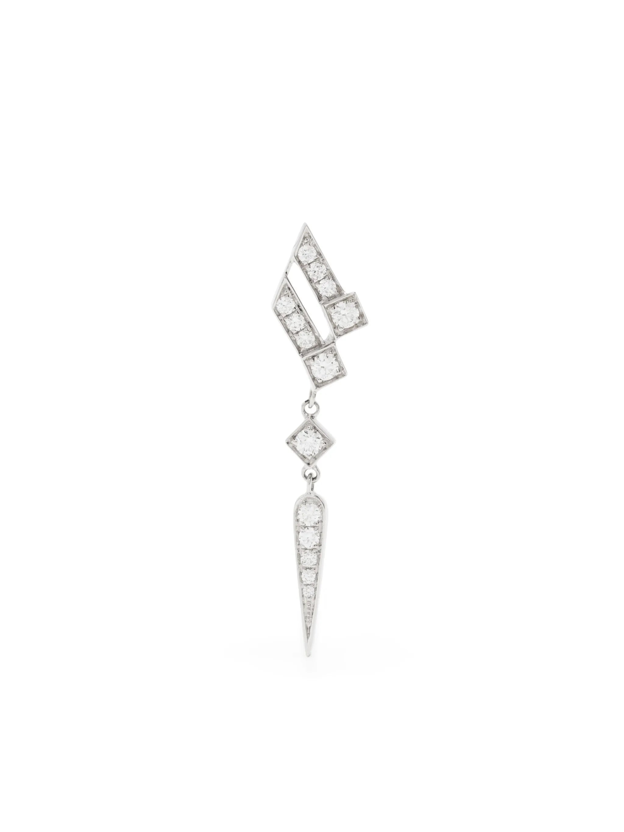 Stairway Wings diamond earring