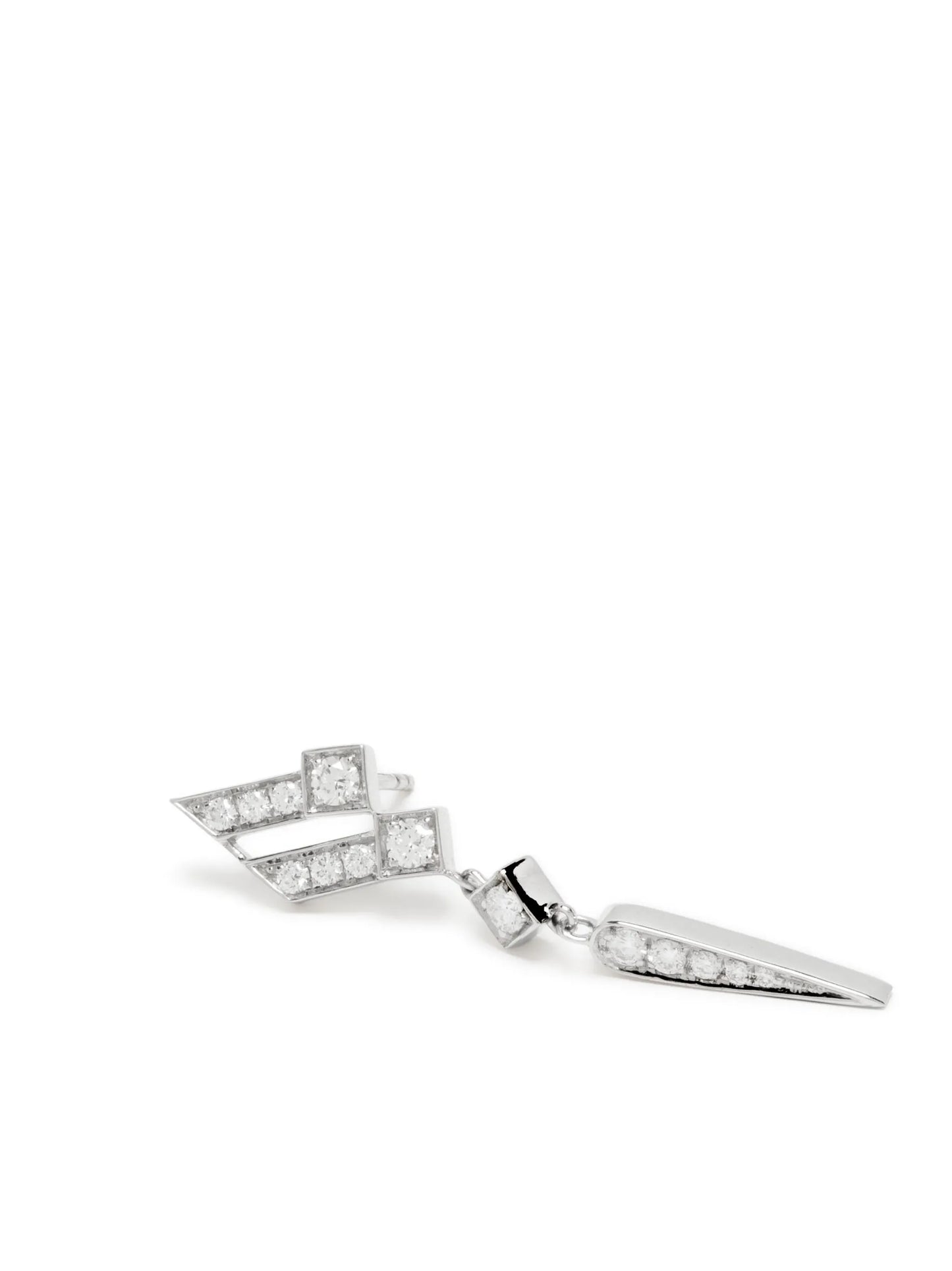 Stairway Wings diamond earring