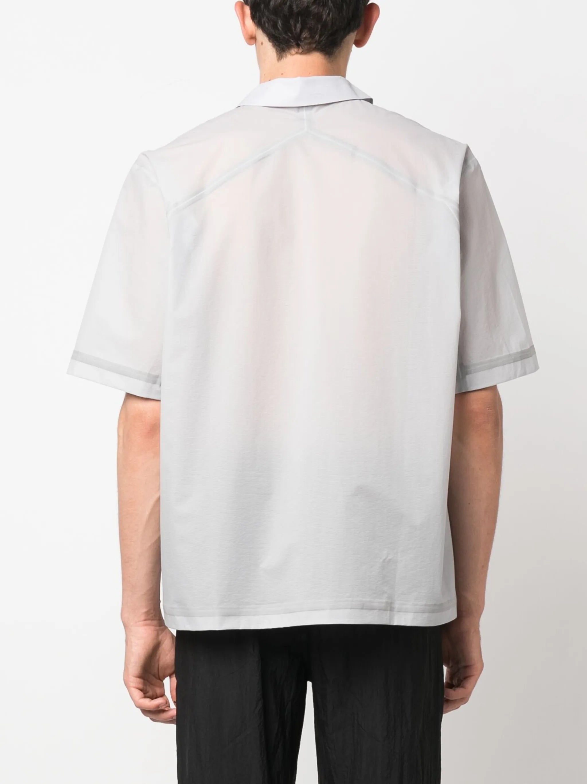 semi-sheer short-sleeve shirt