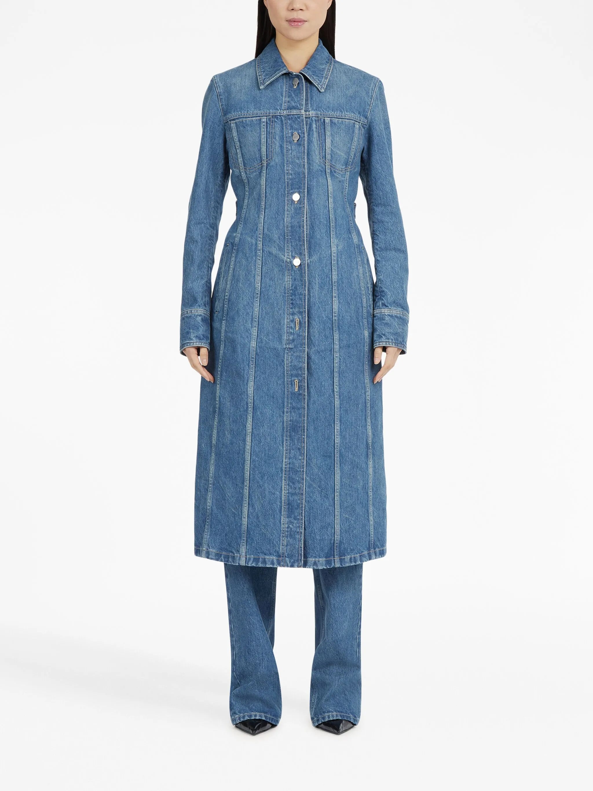 two-pocket denim dress