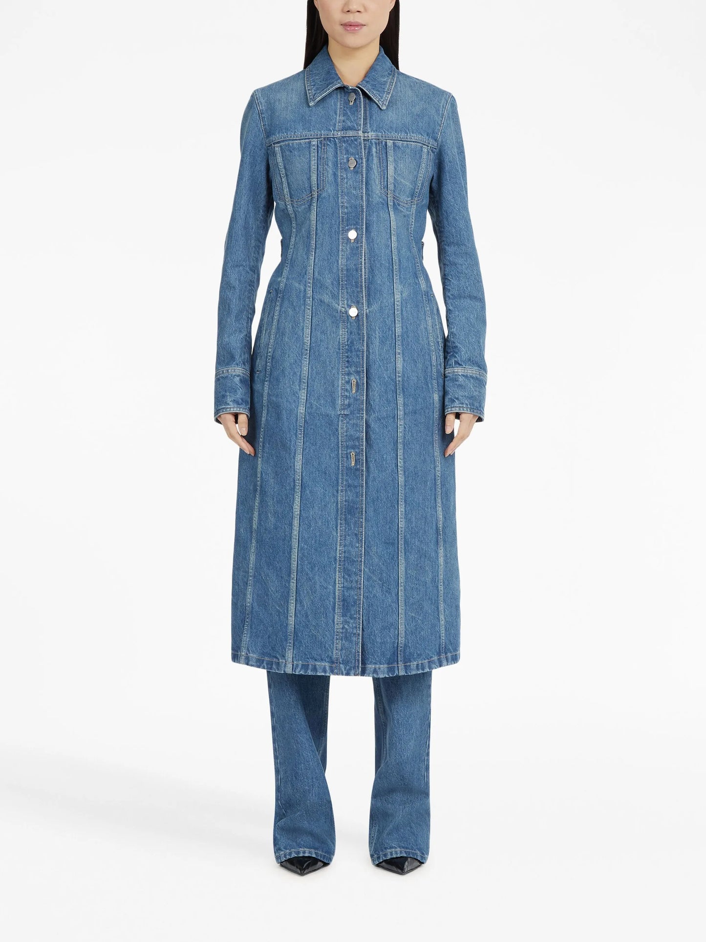 two-pocket denim dress