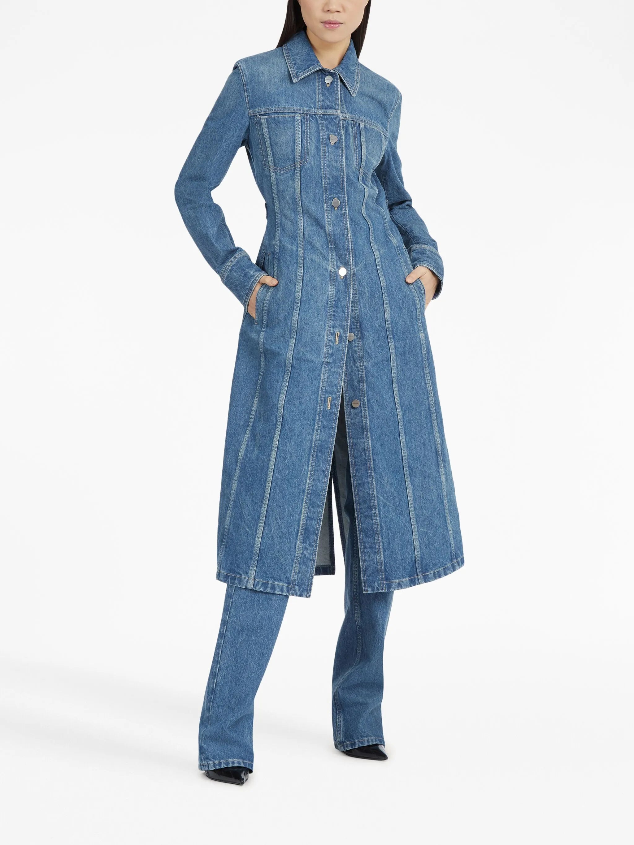 two-pocket denim dress