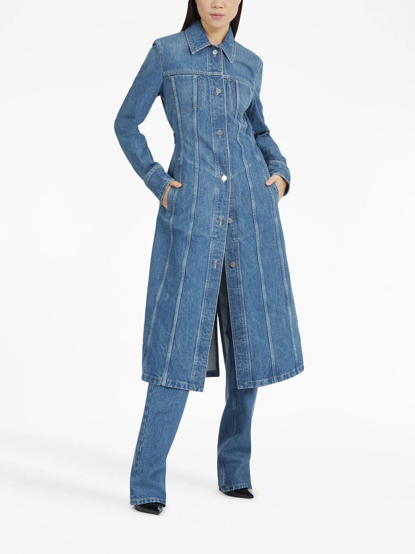 two-pocket denim dress