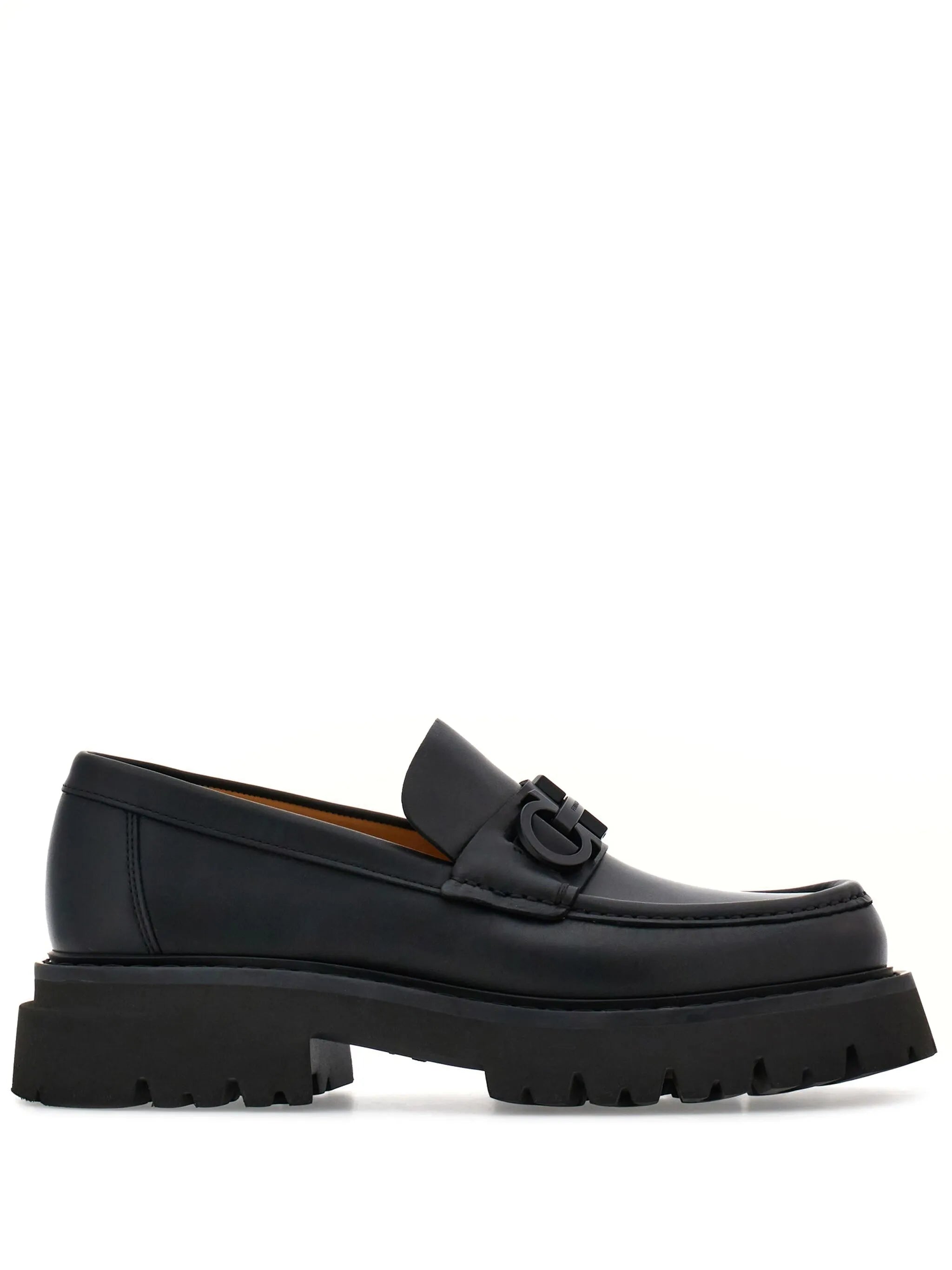 Florian square-toe leather loafers