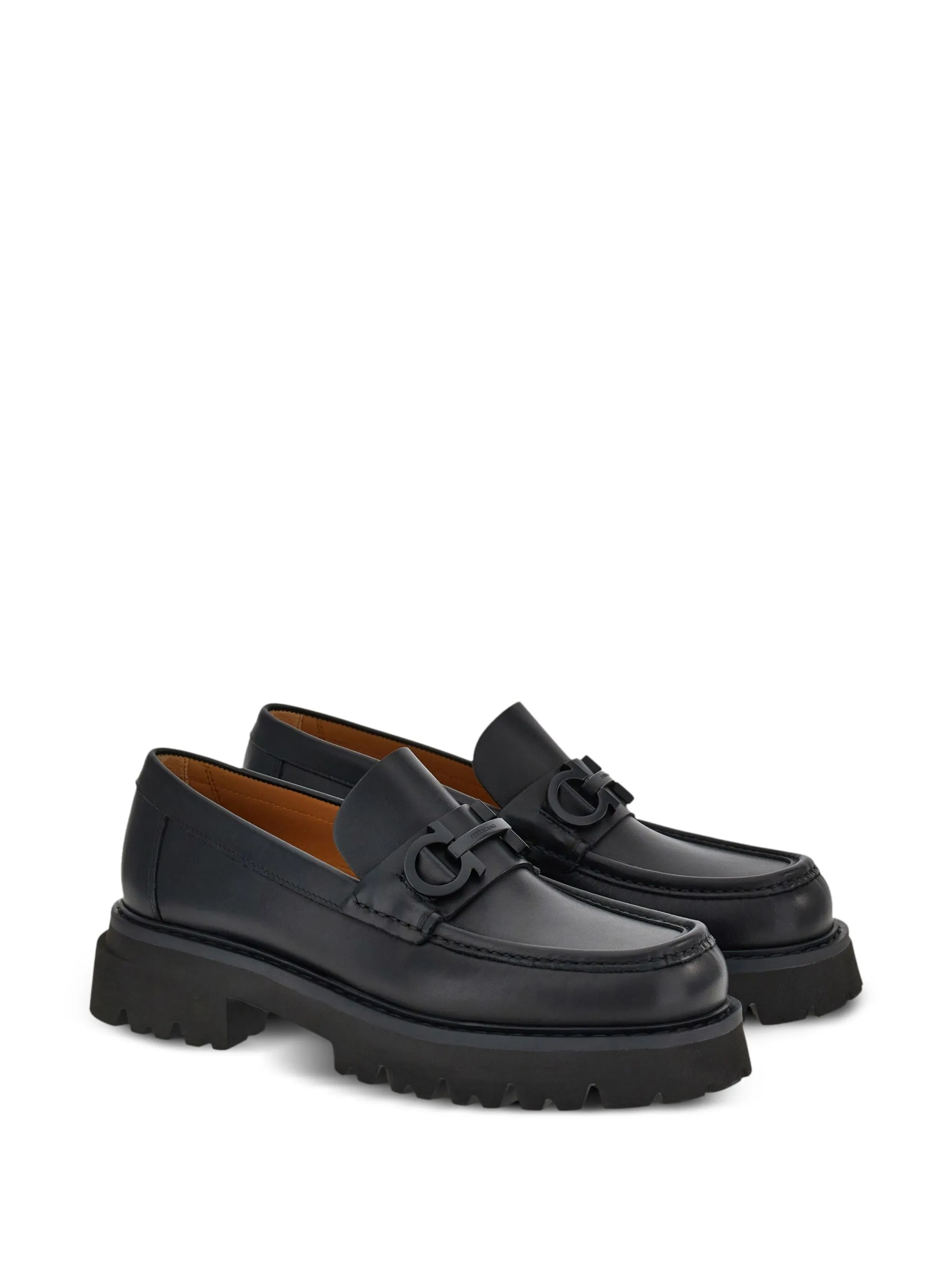 Florian square-toe leather loafers