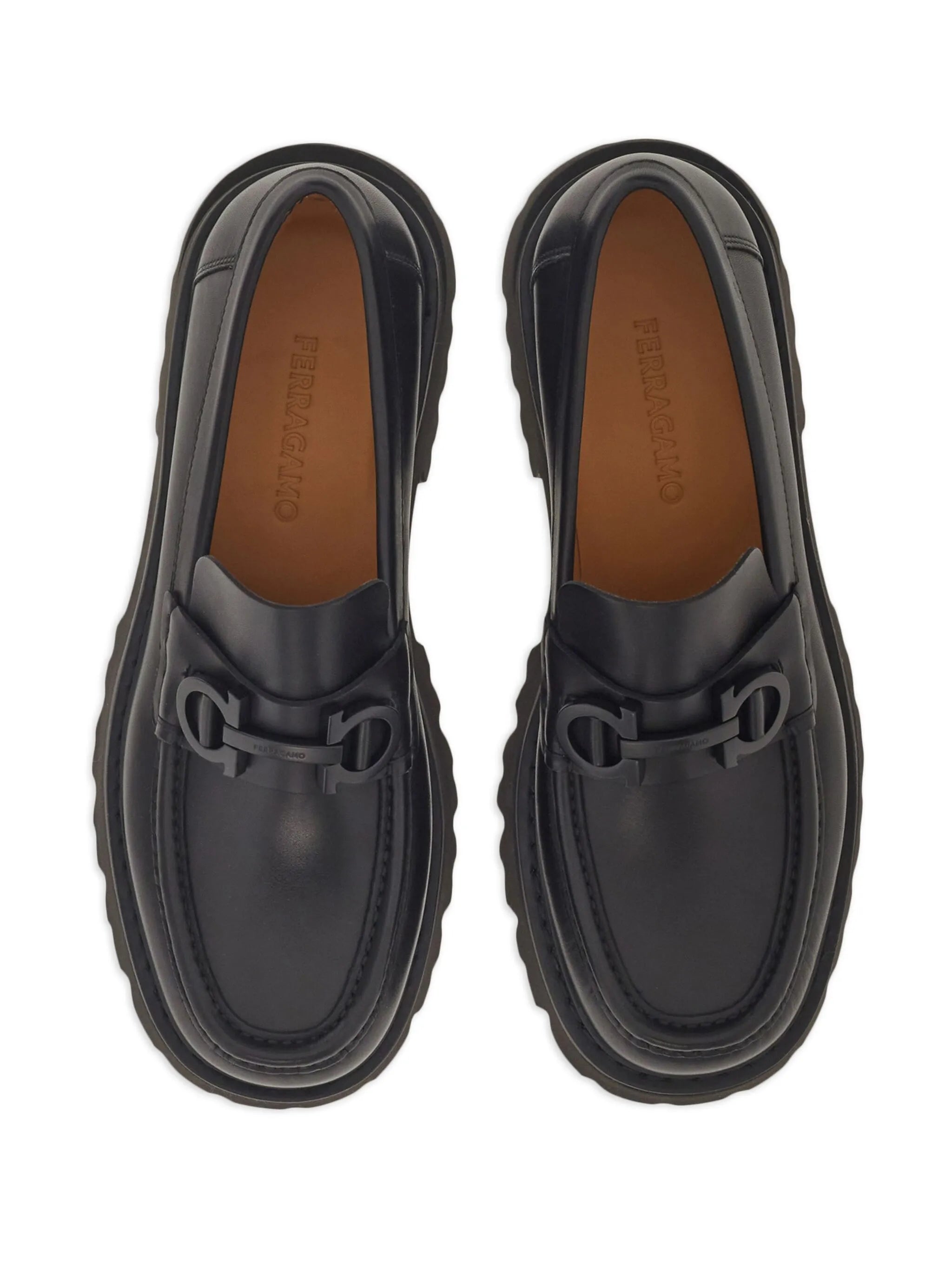 Florian square-toe leather loafers