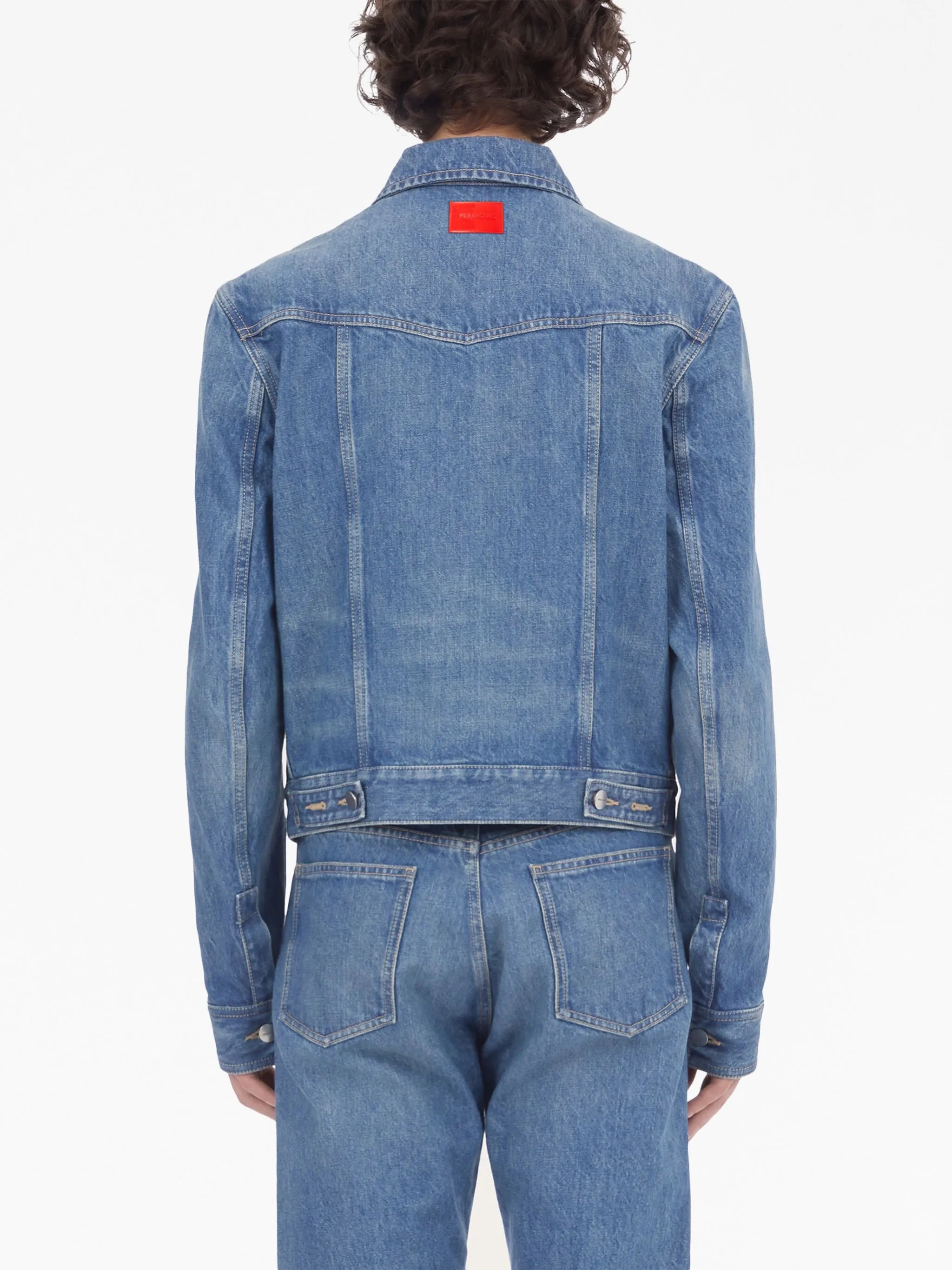 logo-patch denim jacket