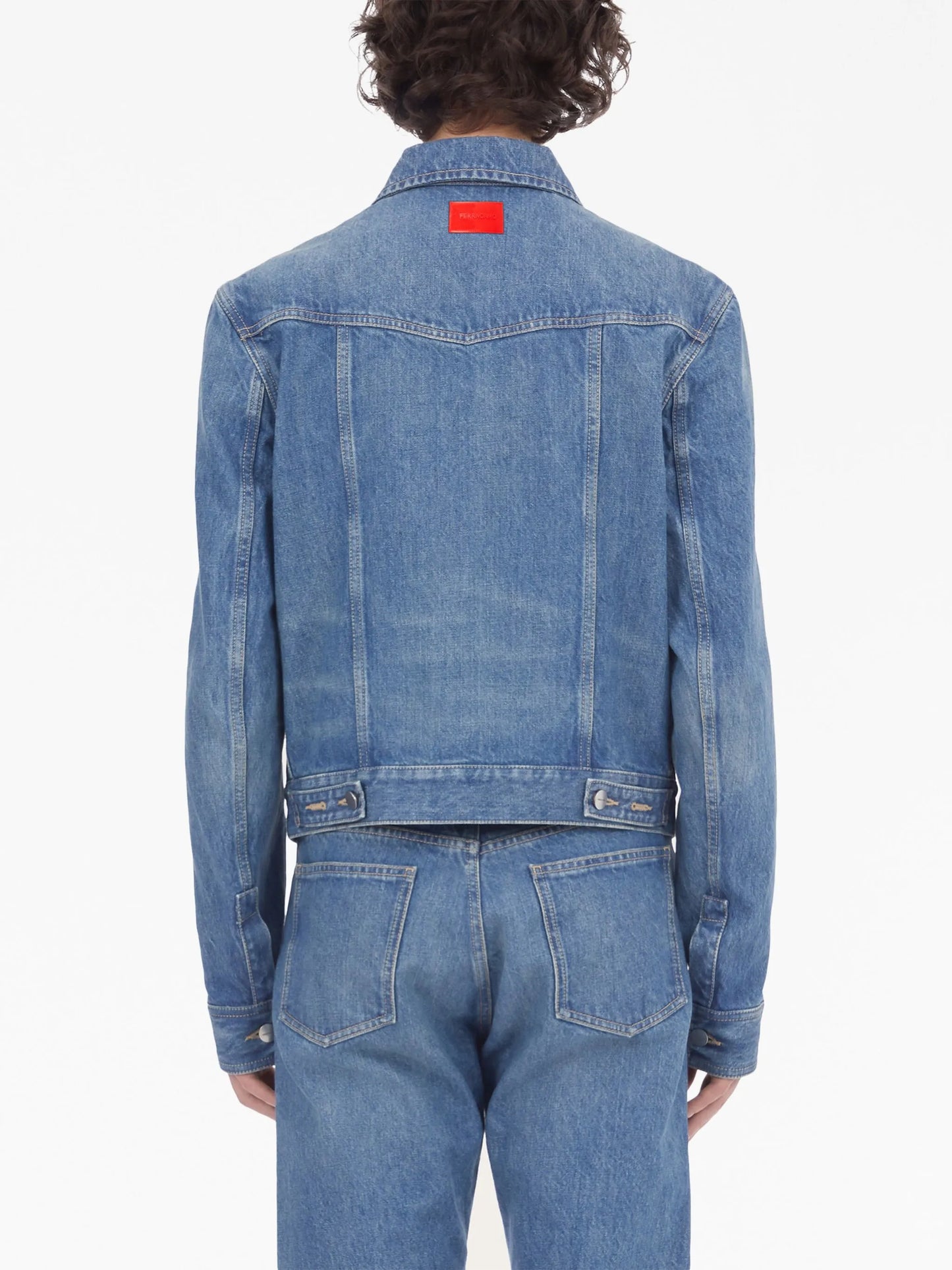 logo-patch denim jacket