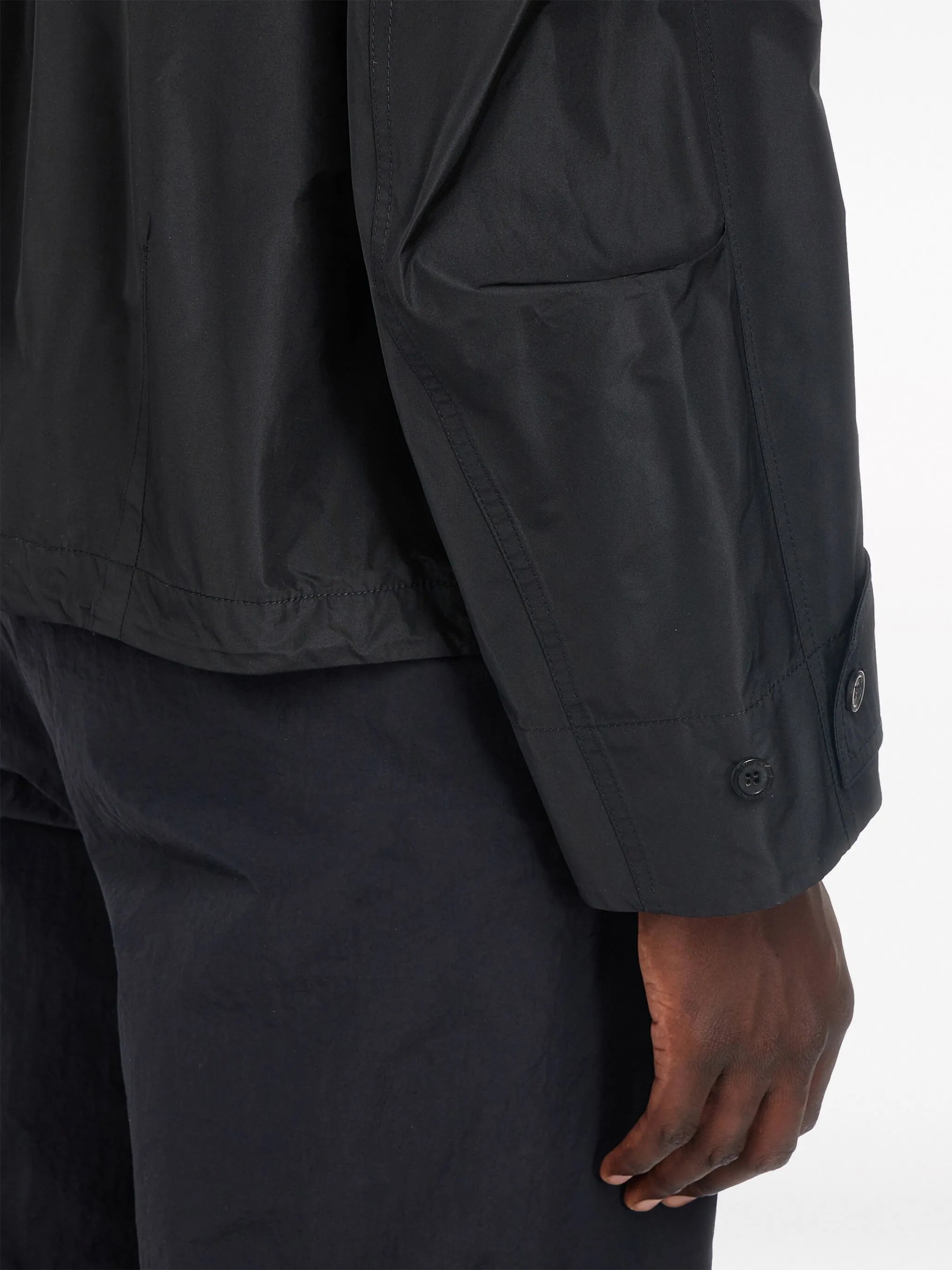 drawstring-hem hooded jacket