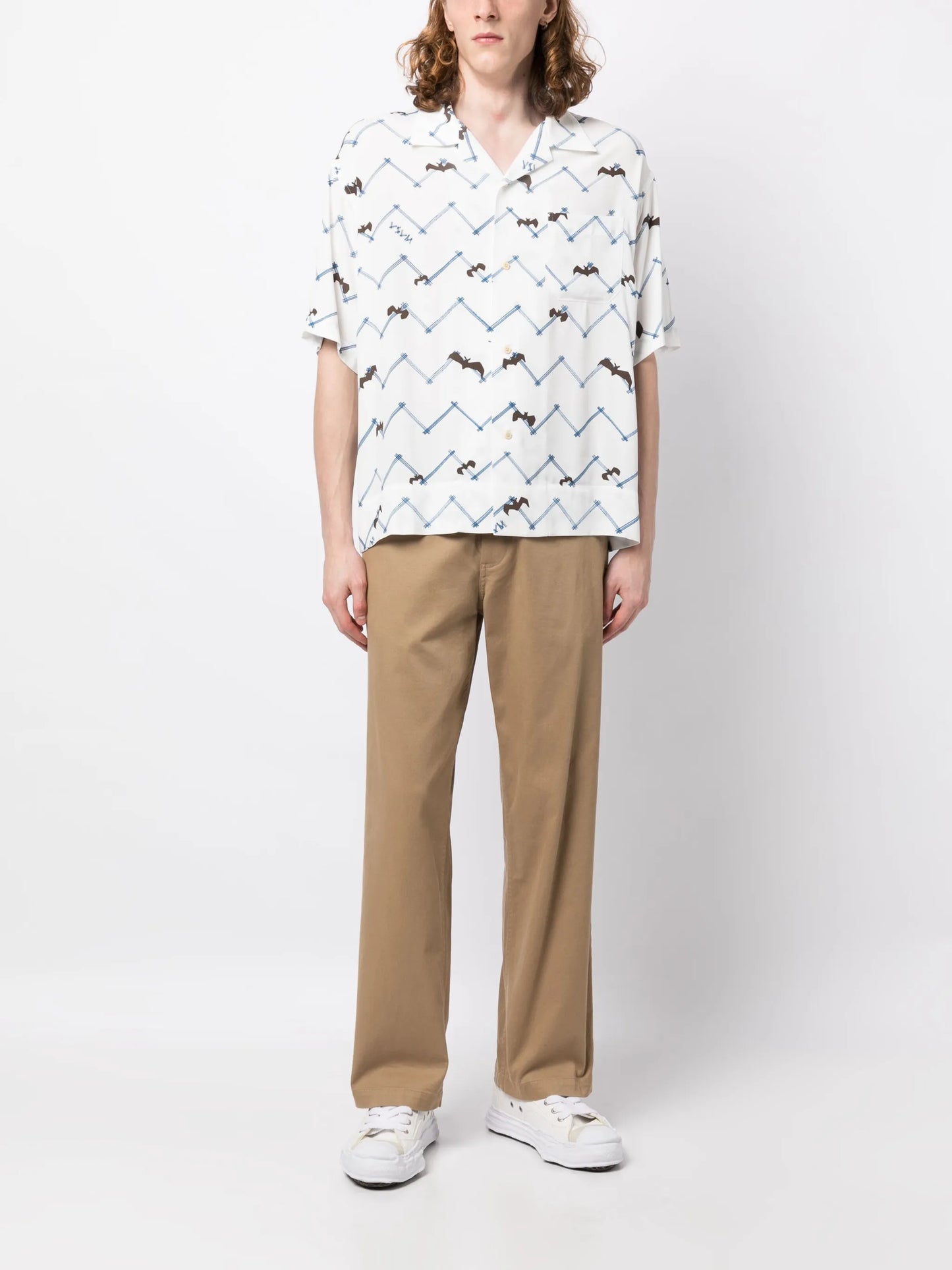 graphic-print short-sleeve shirt