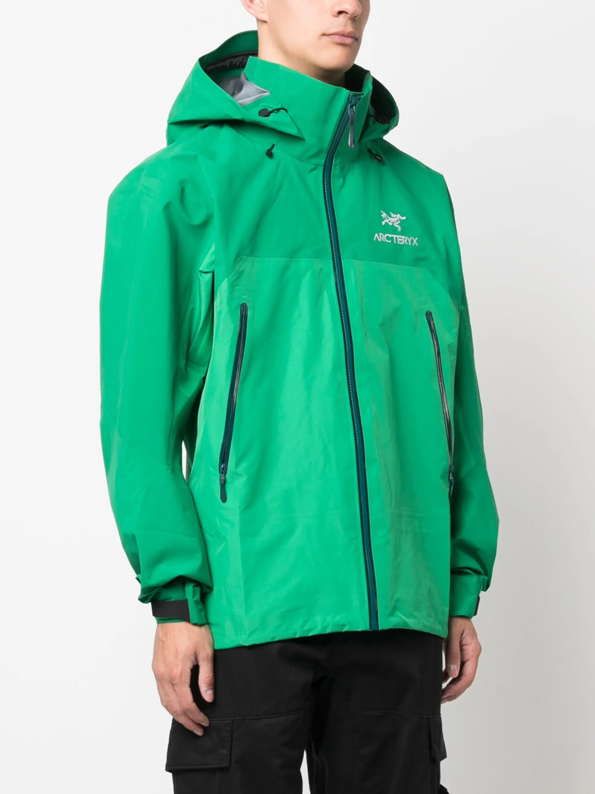 Beta logo-embroidered hooded jacket