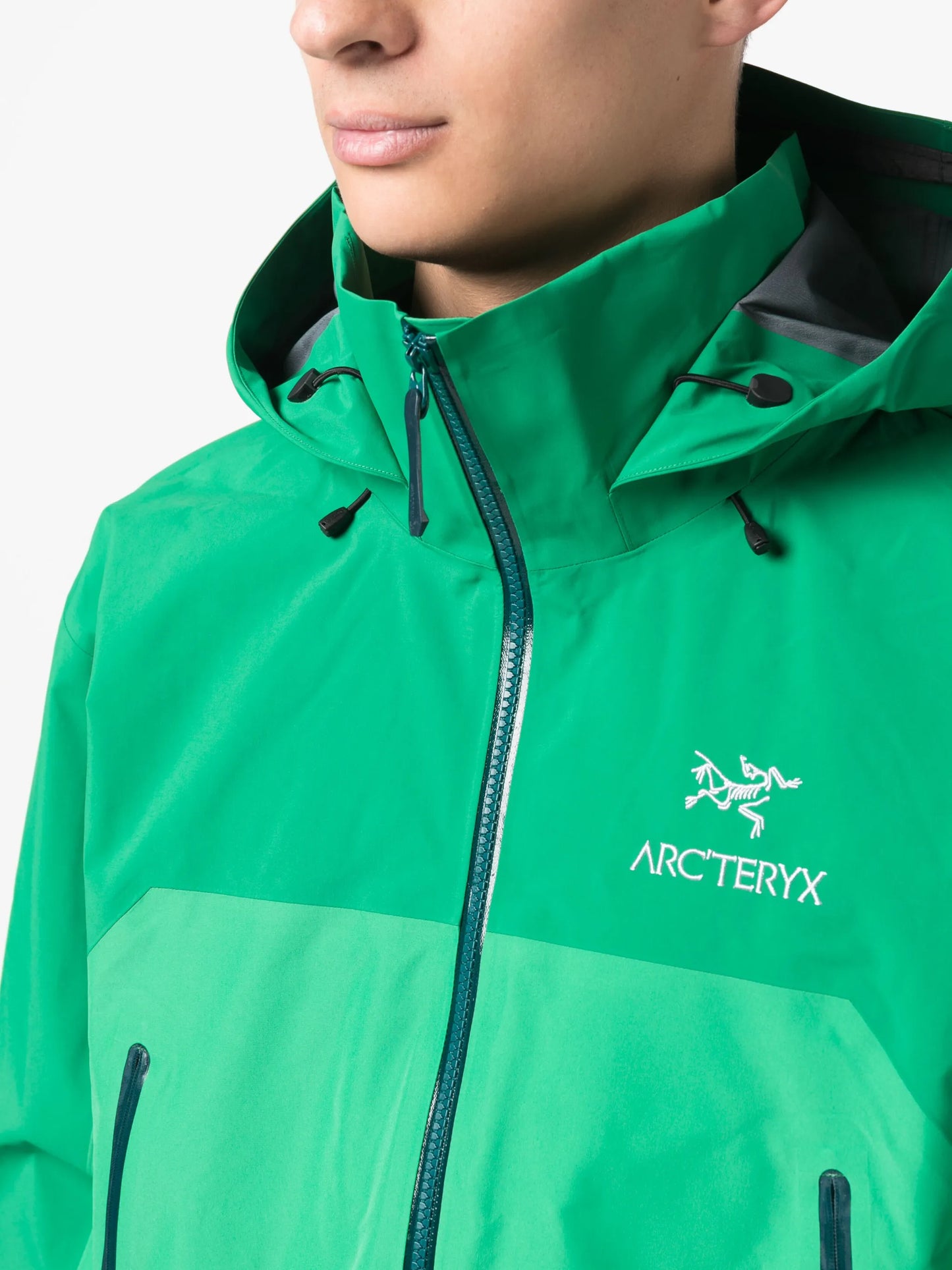 Beta logo-embroidered hooded jacket