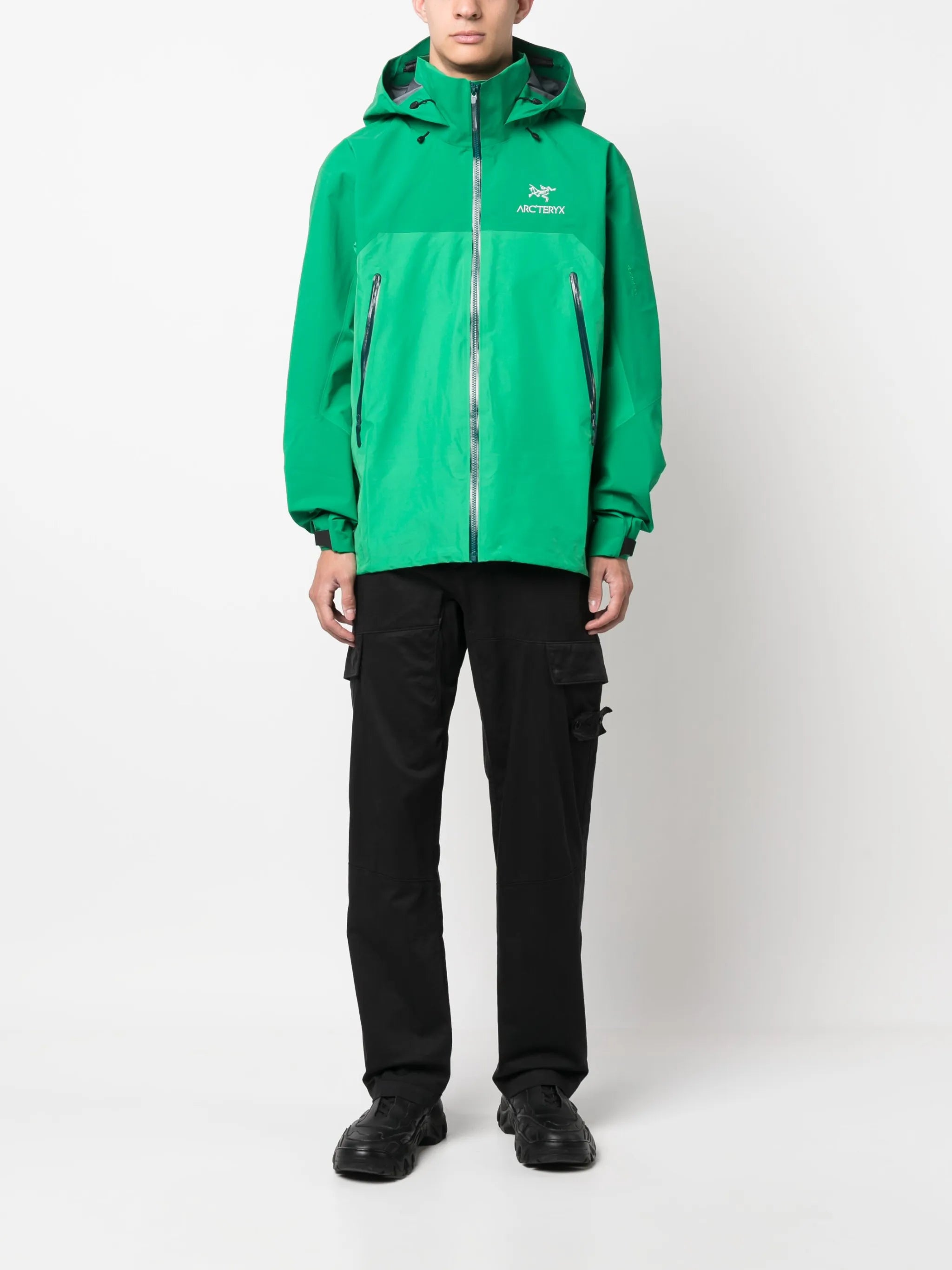 Beta logo-embroidered hooded jacket