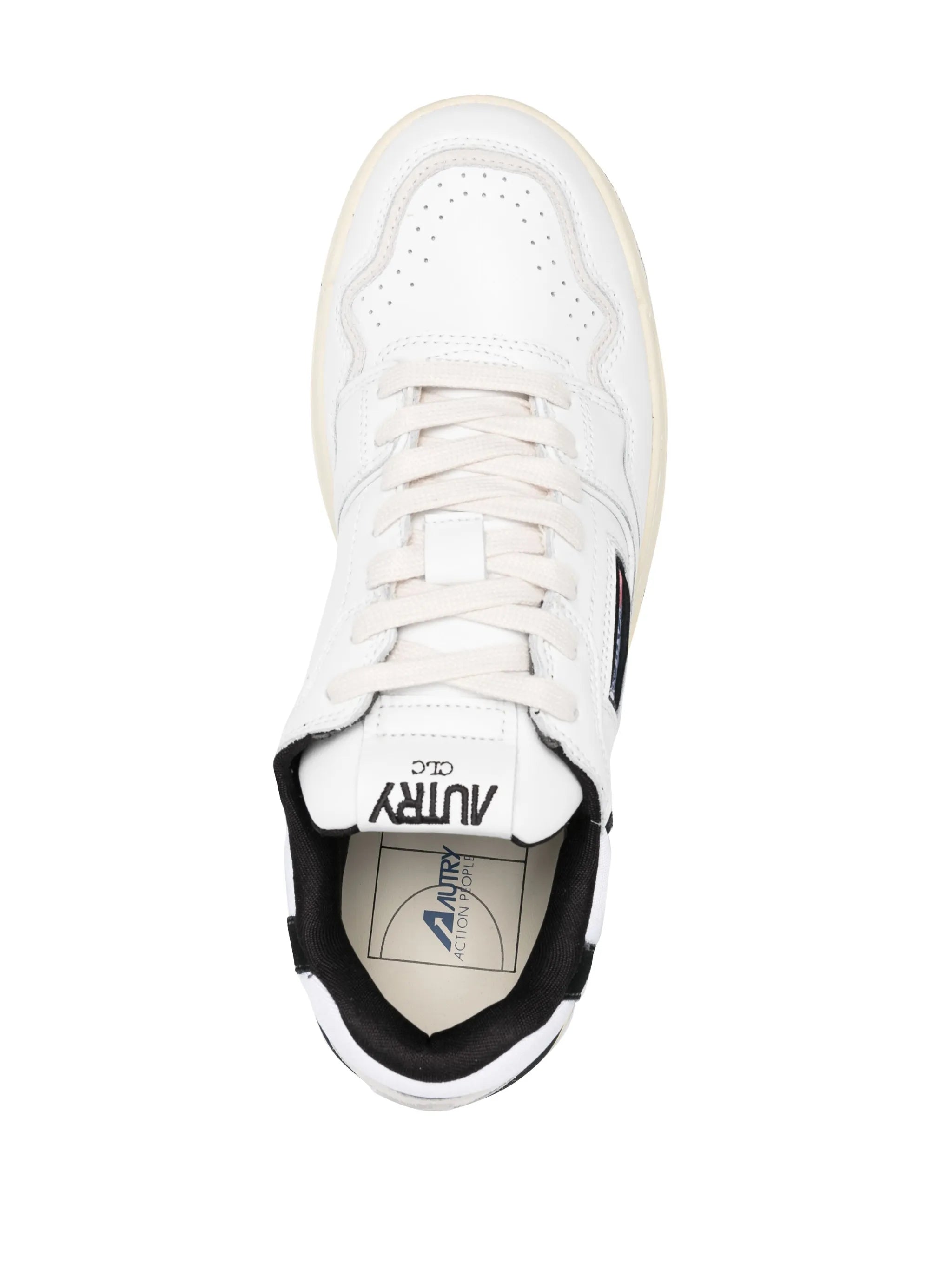Action low-top leather sneakers