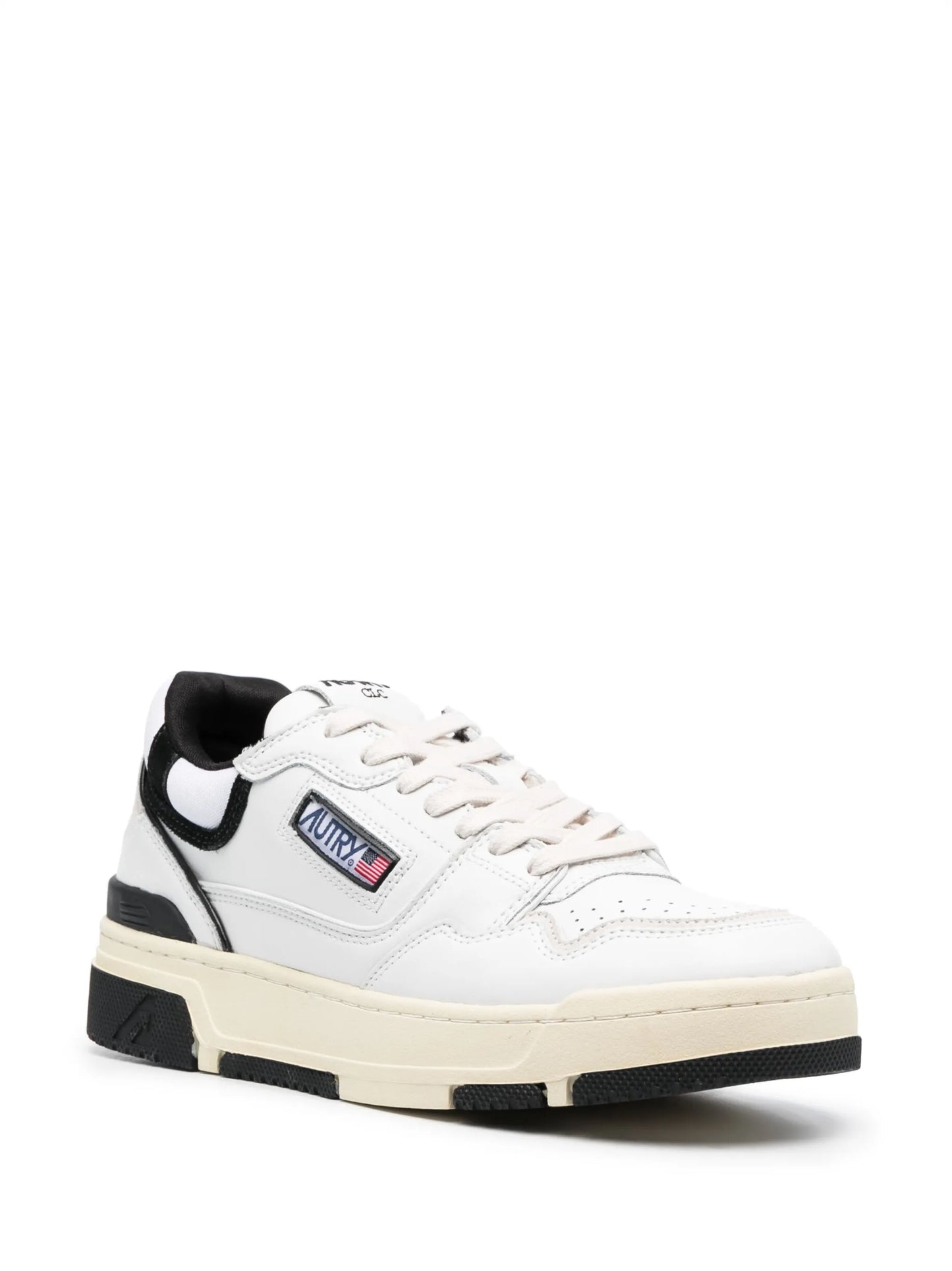 Action low-top leather sneakers