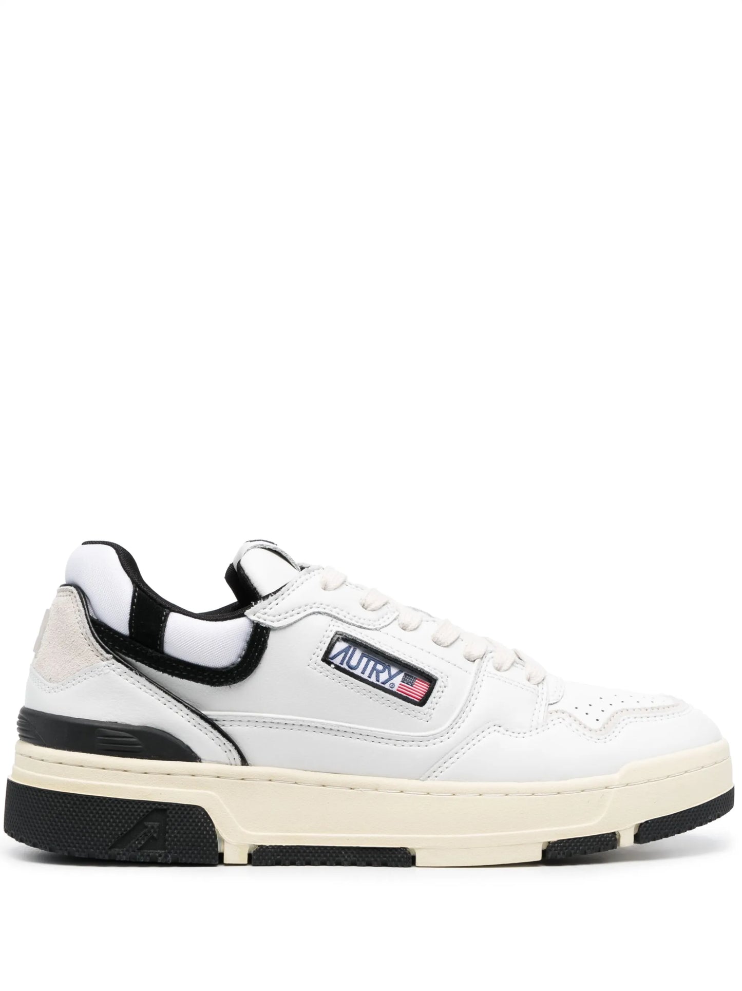 Action low-top leather sneakers