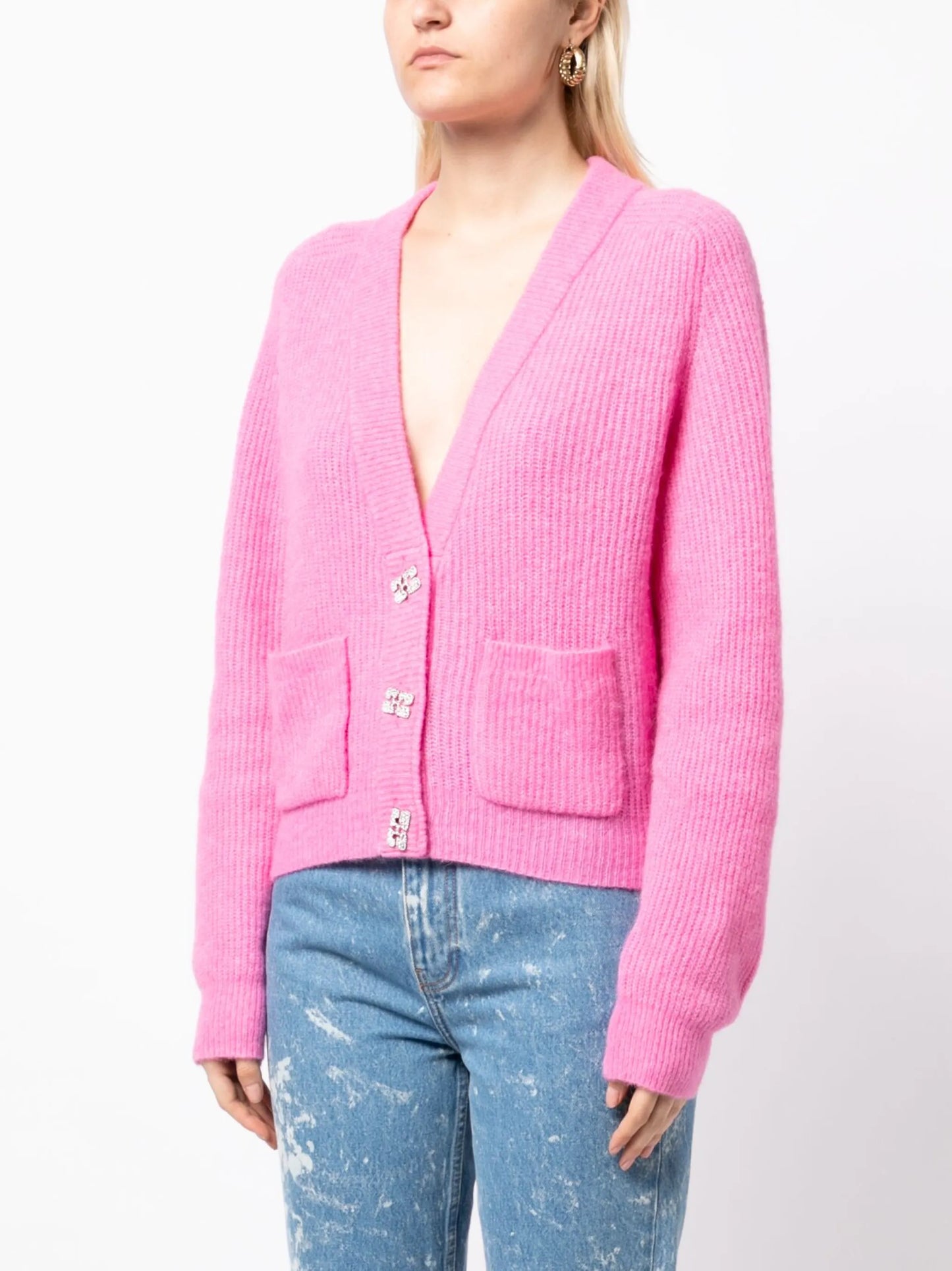 Butterfly-button cardigan