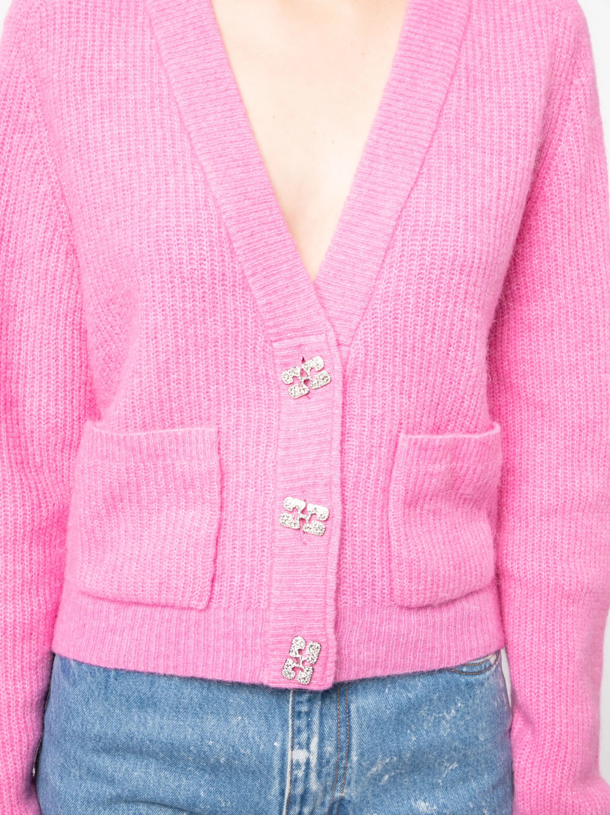 Butterfly-button cardigan