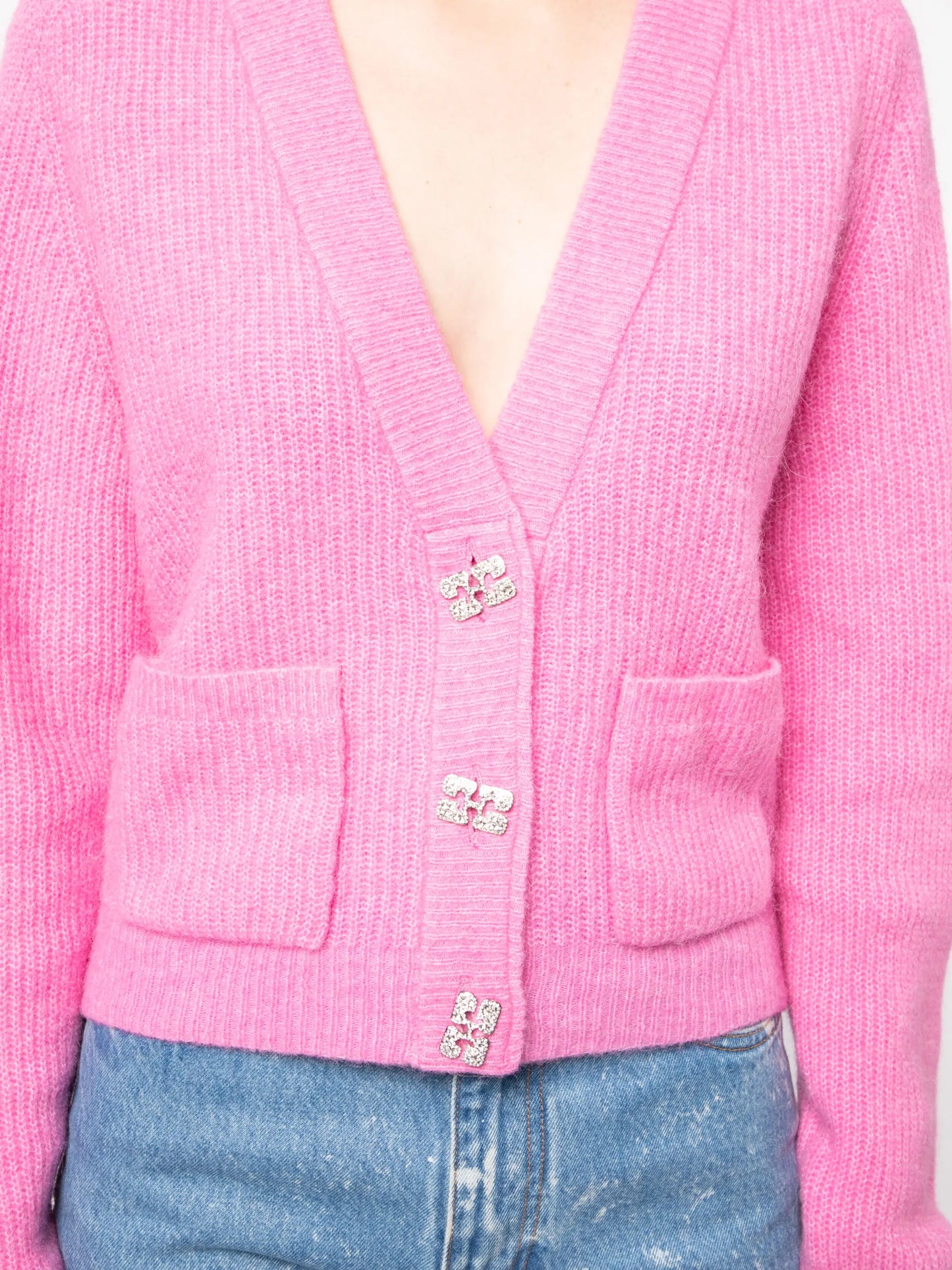 Butterfly-button cardigan
