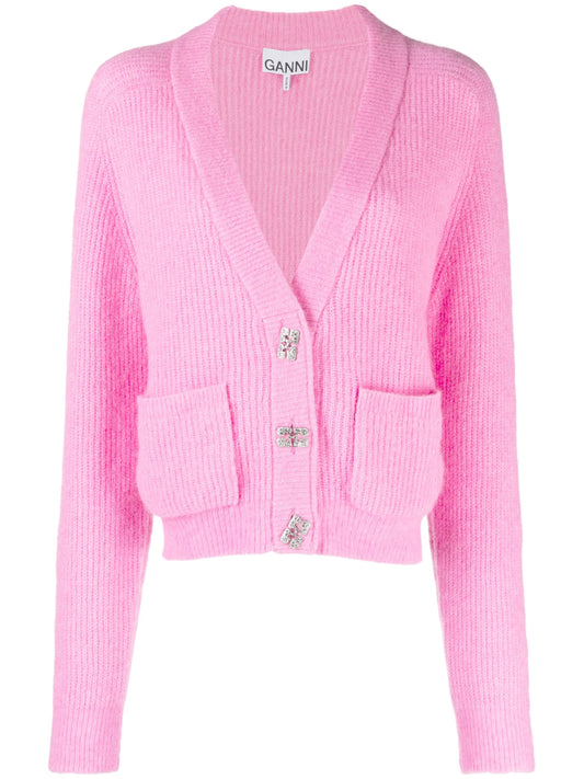 Butterfly-button cardigan