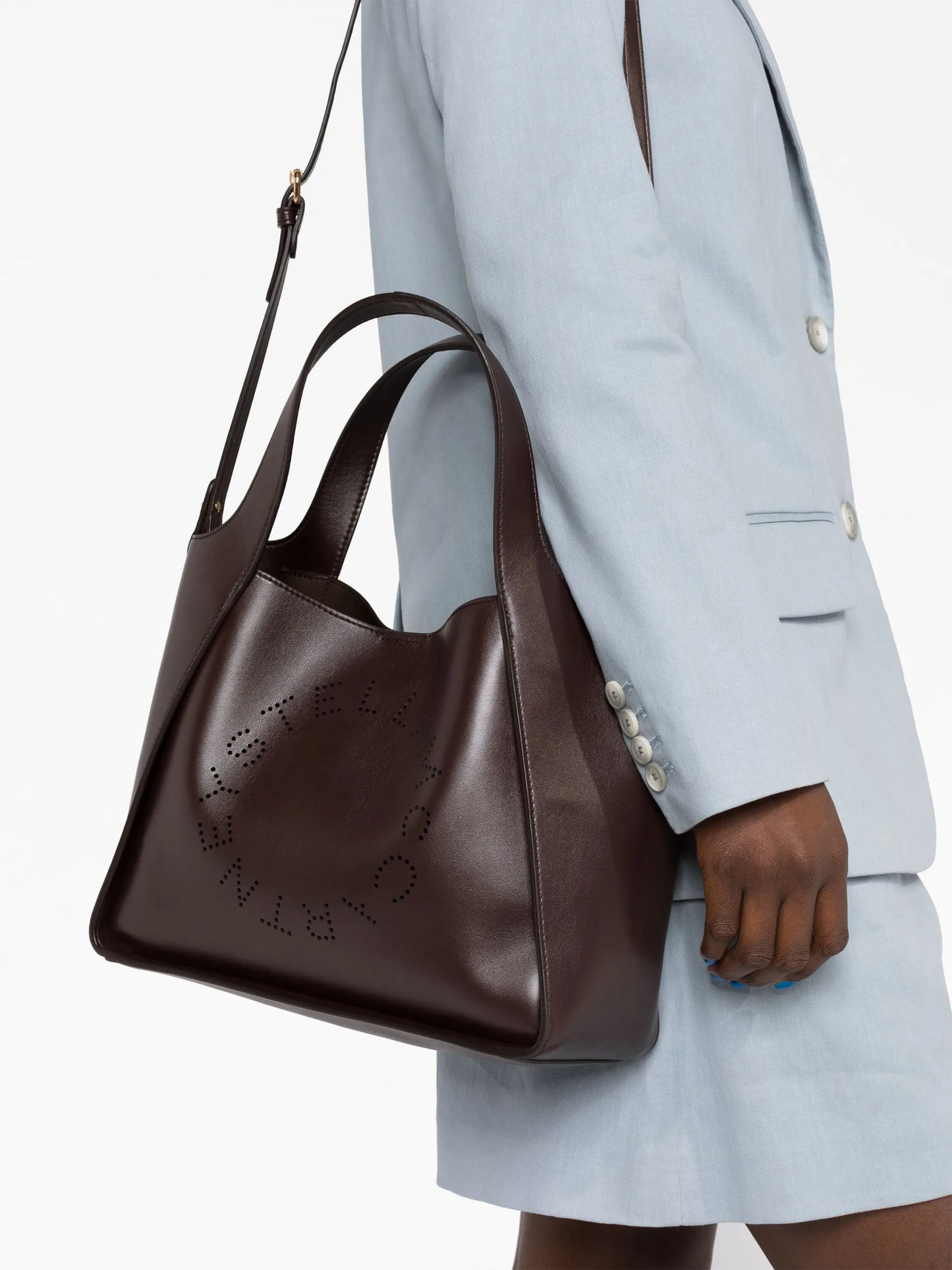 perforated-logo tote bag