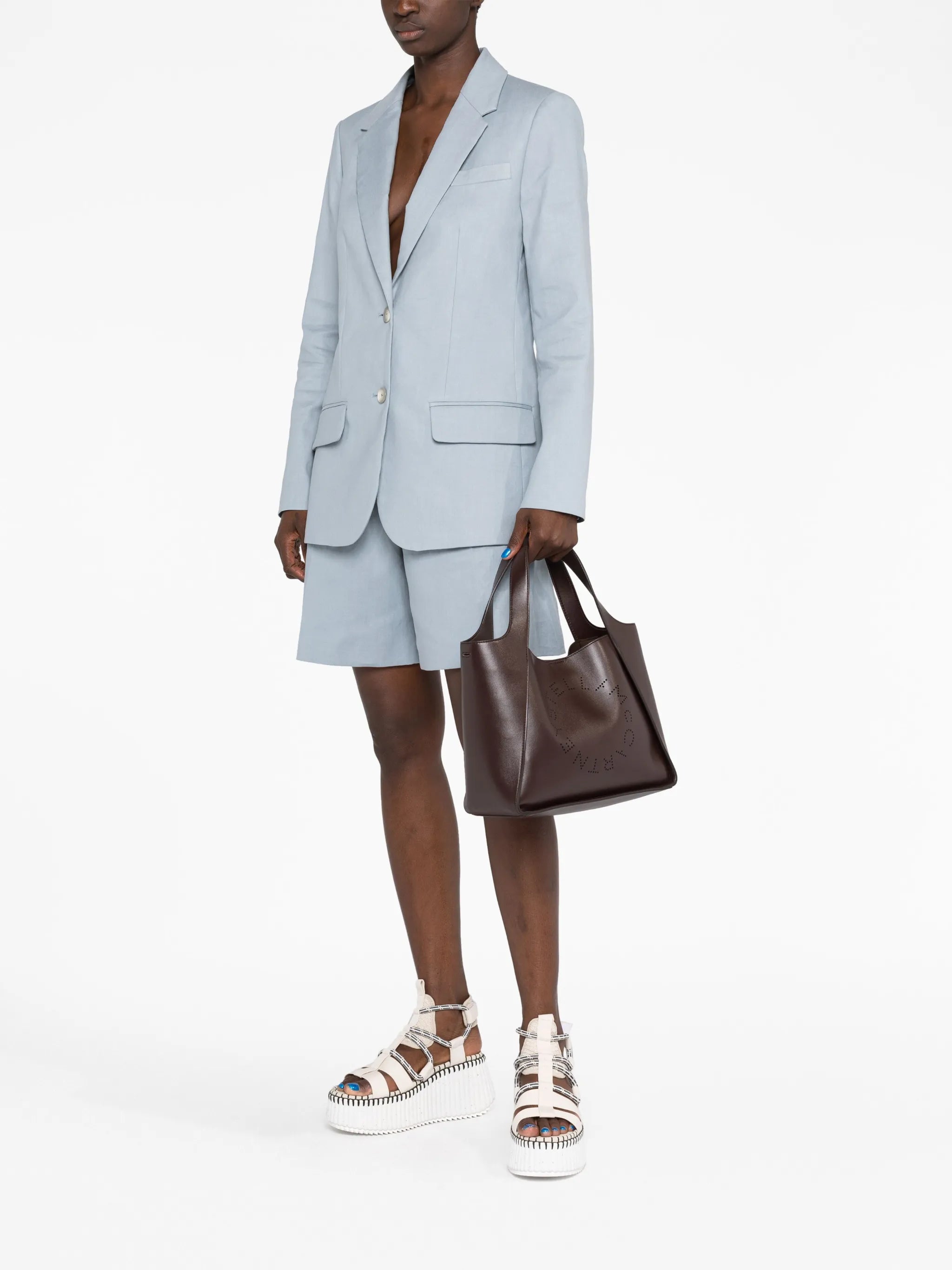 perforated-logo tote bag