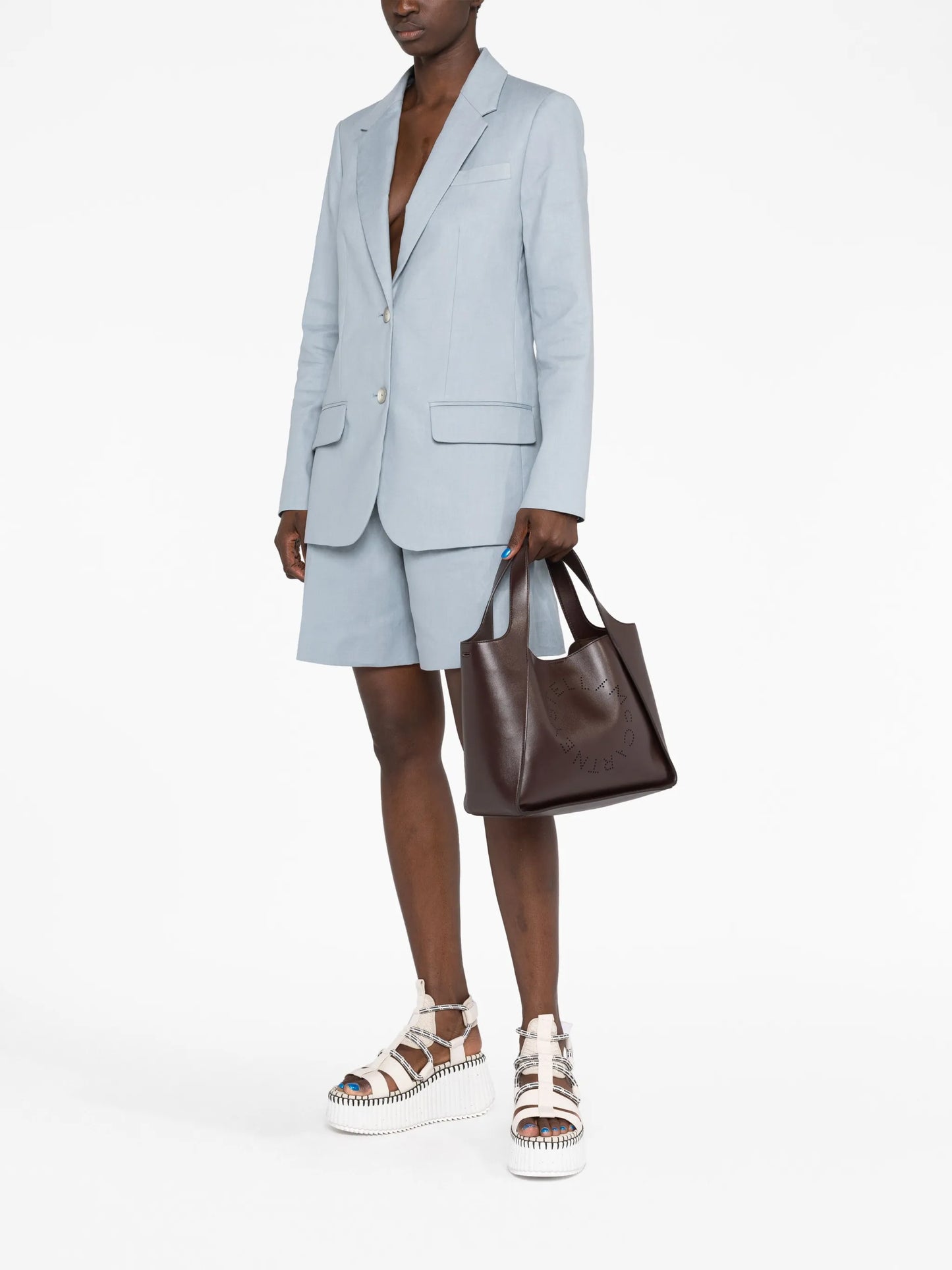 perforated-logo tote bag