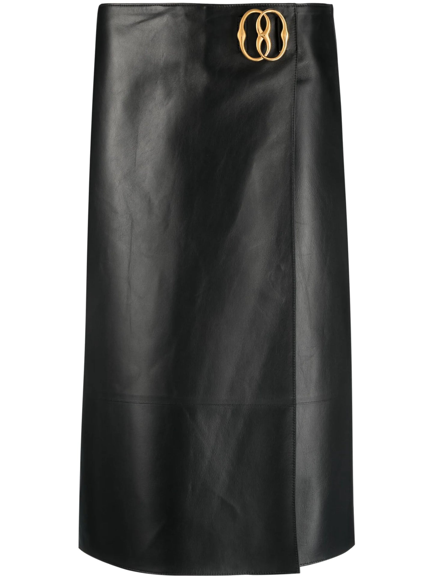 leather midi skirt