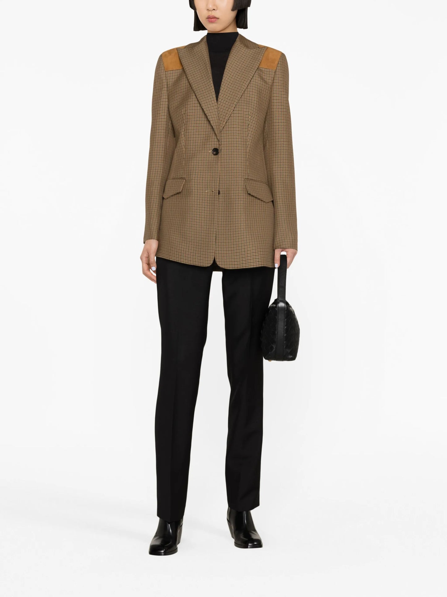 mid-rise straight trousers