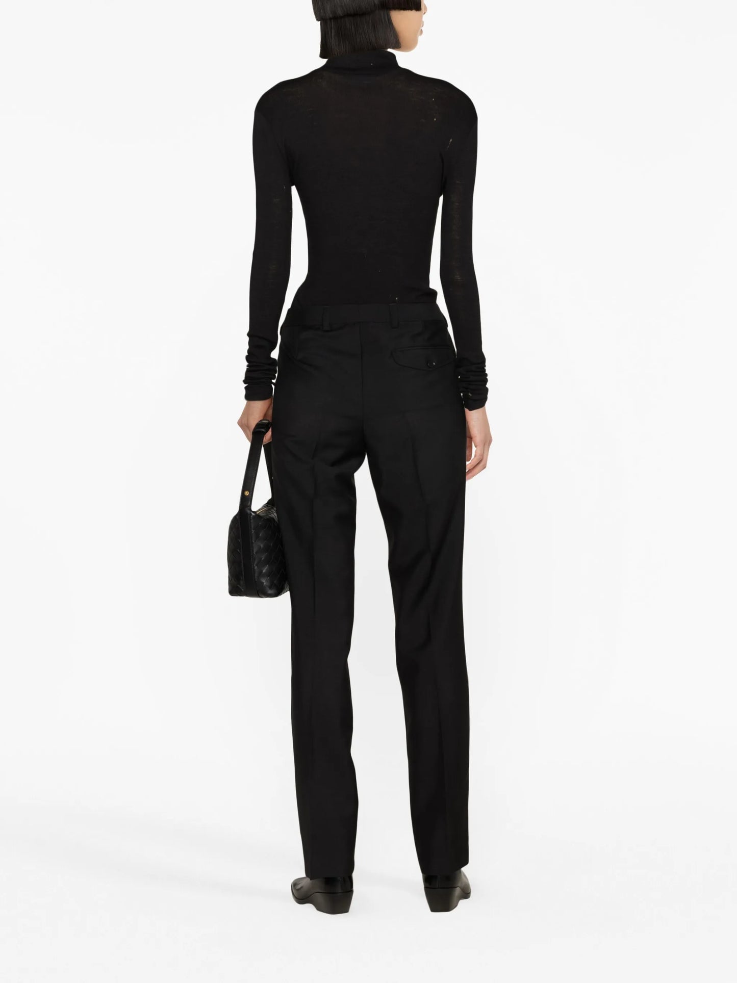 mid-rise straight trousers