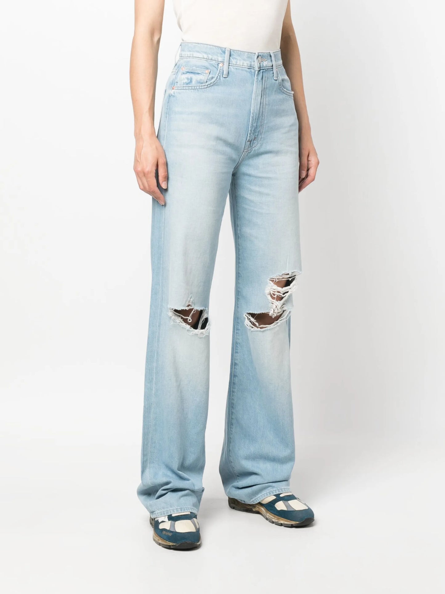 The Maven Heel distressed straight-leg jeans