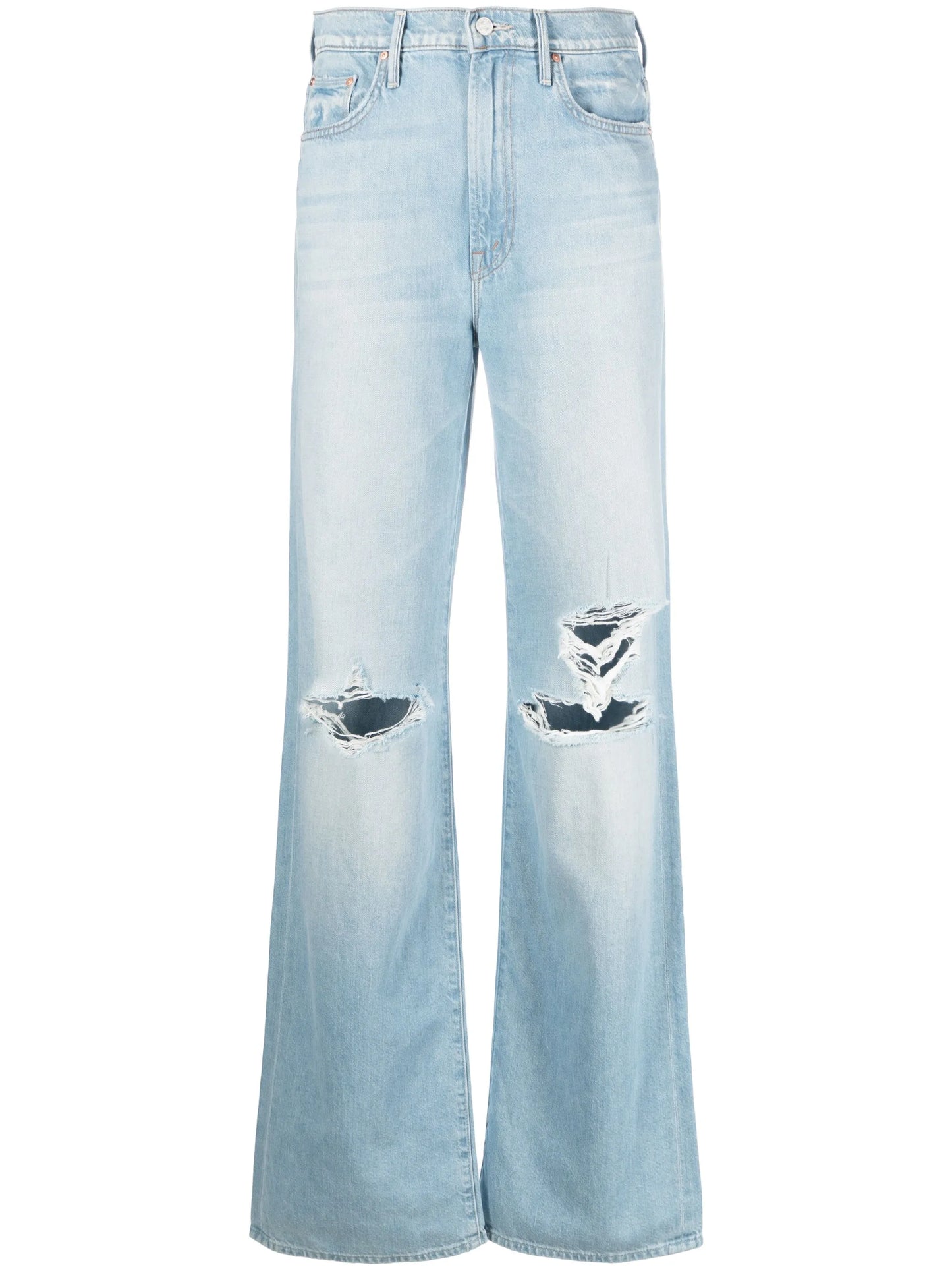 The Maven Heel distressed straight-leg jeans